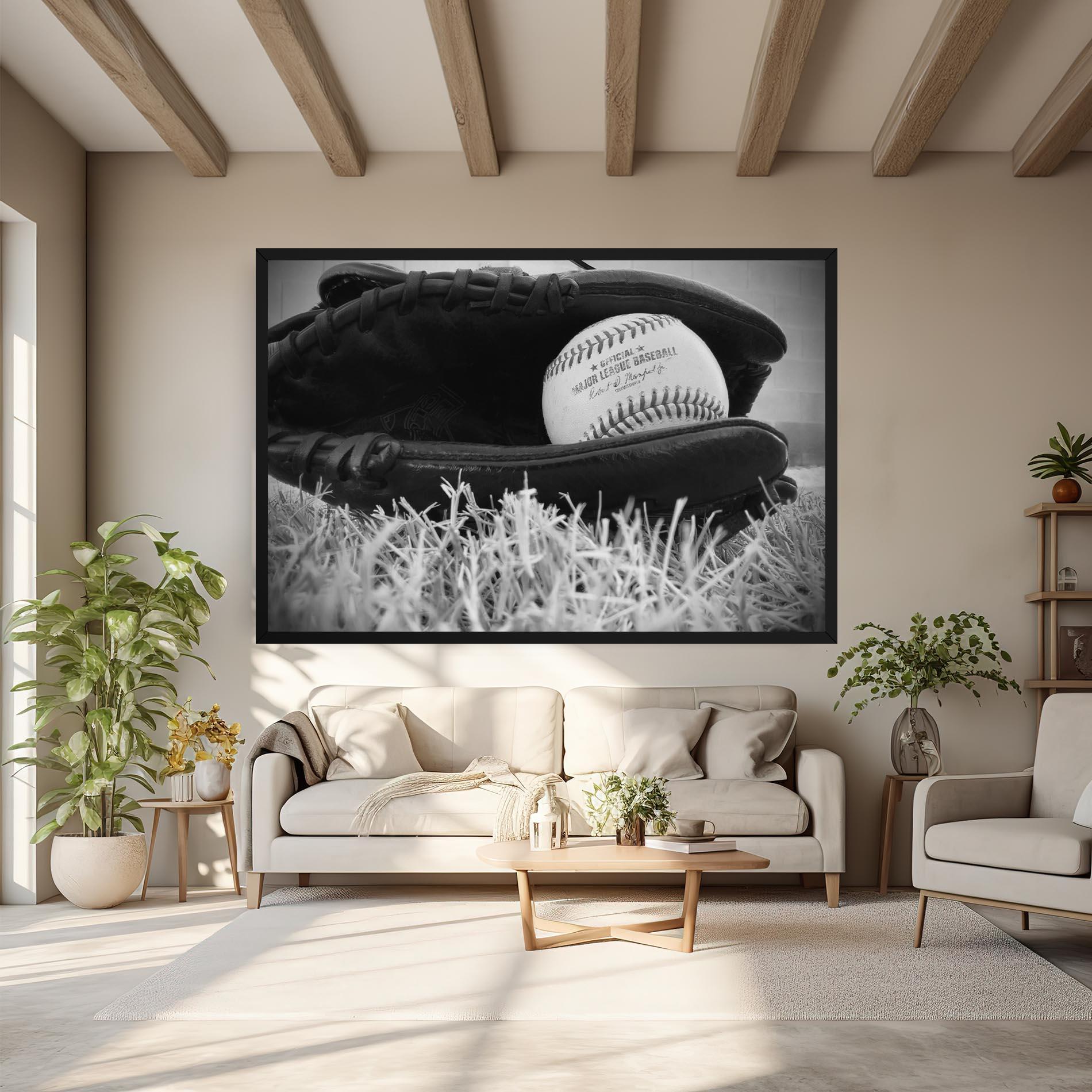 Leinwandbild Black Baseball Glove mockup 6