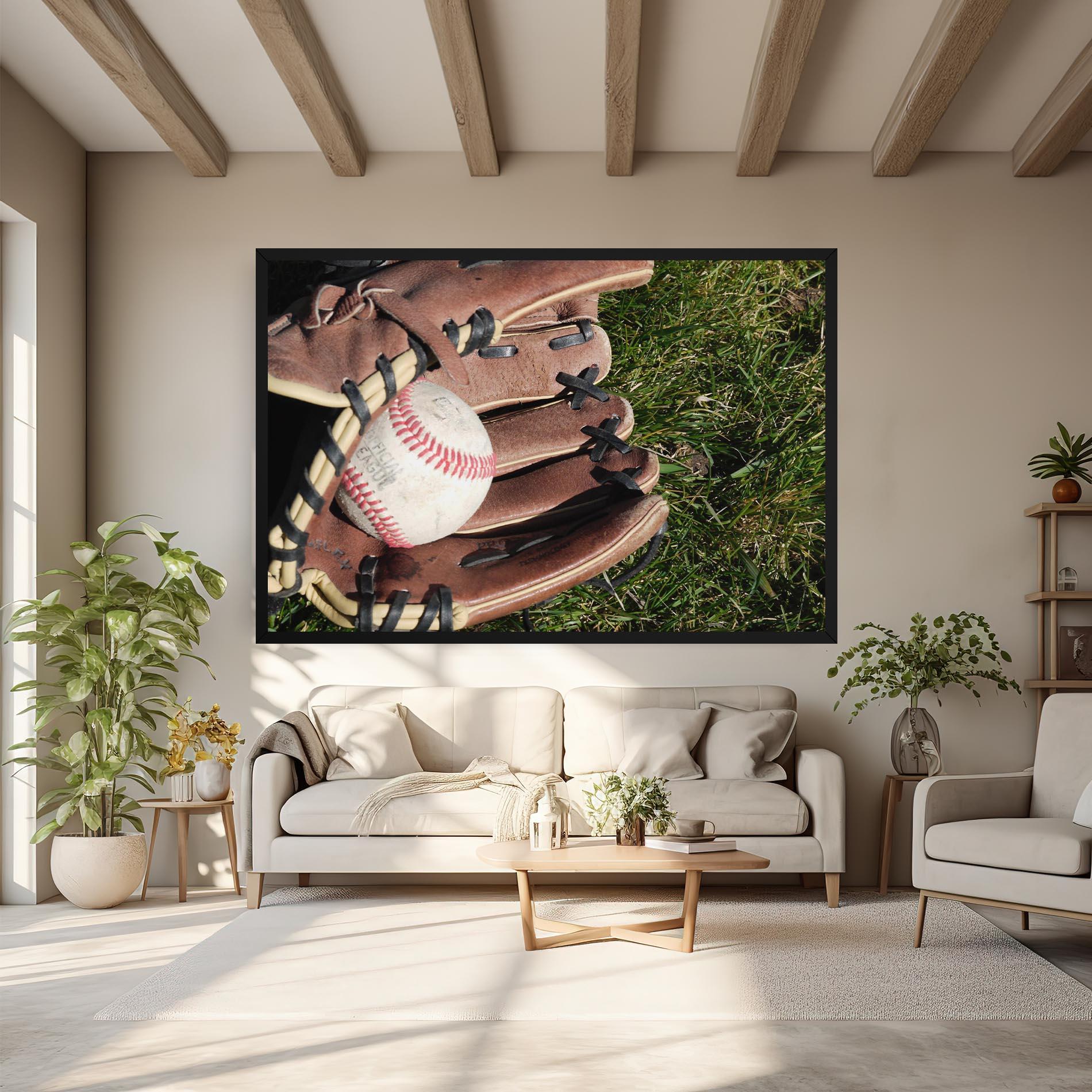 Leinwandbild Brown Baseball Glove mockup 6