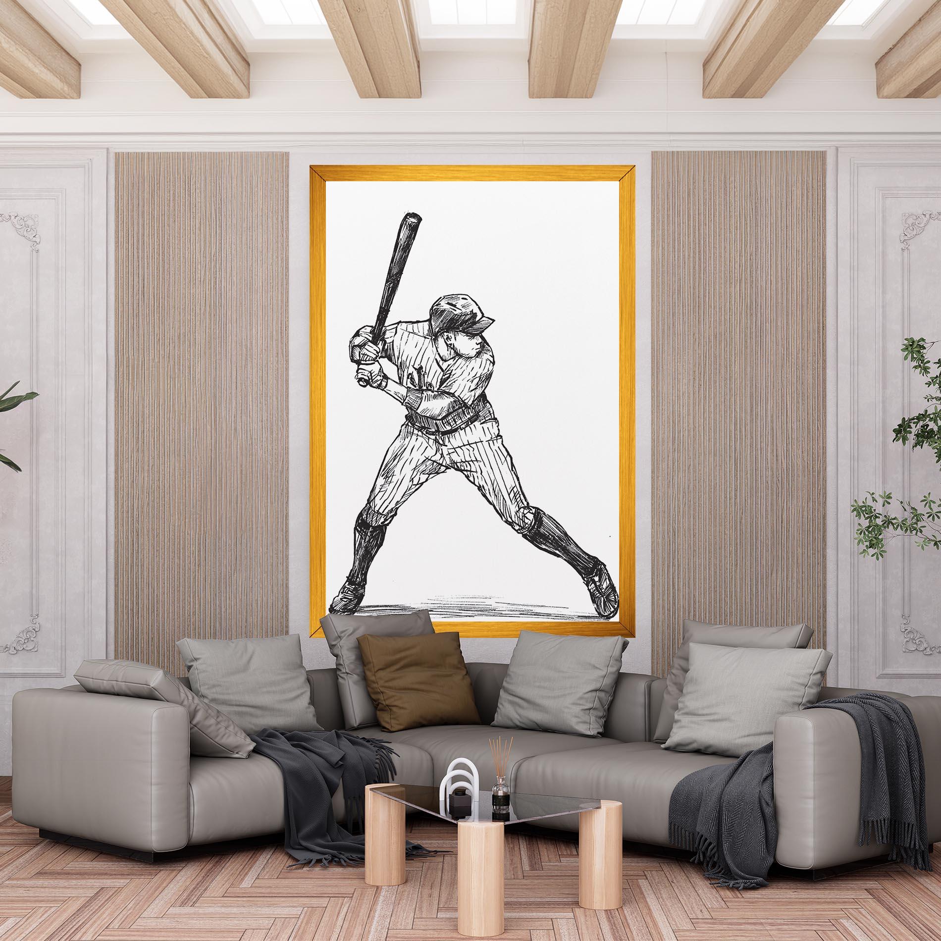 Leinwandbild Baseball Play mockup 6