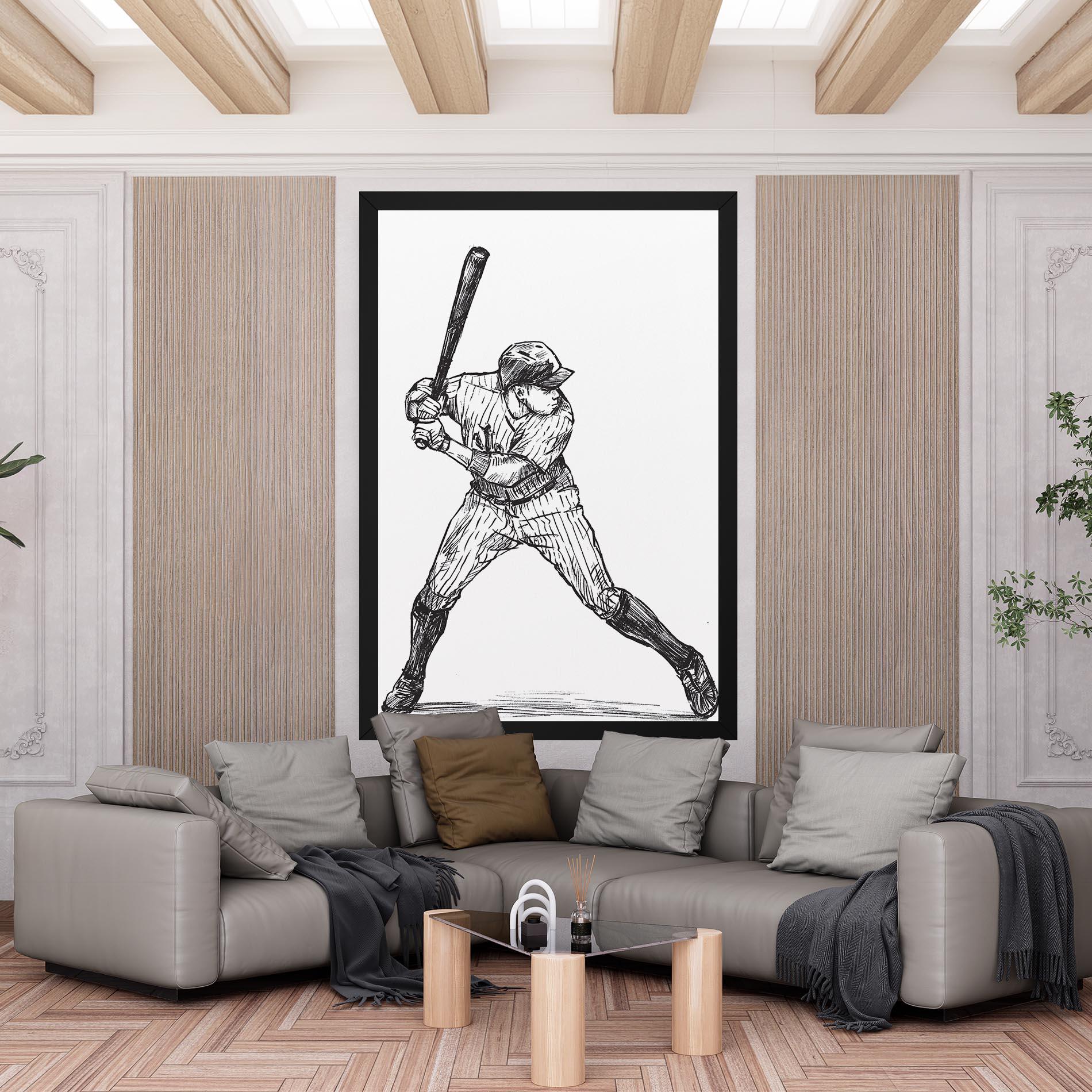 Leinwandbild Baseball Play mockup 6
