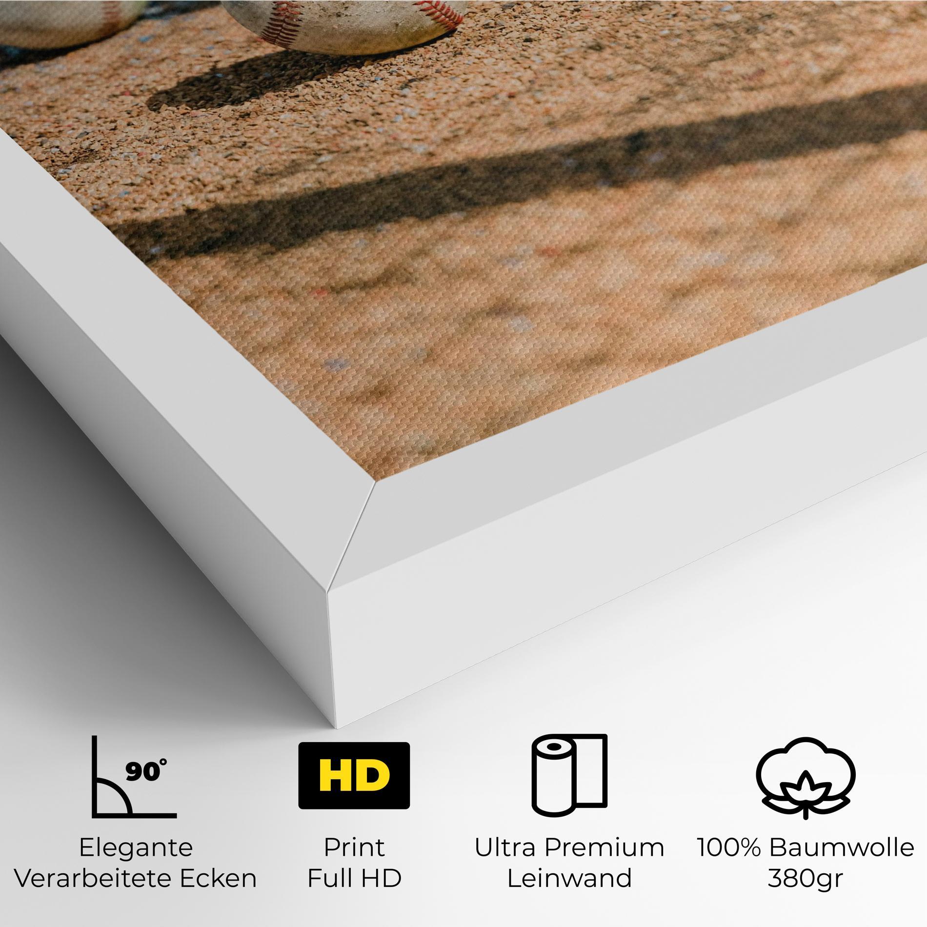 Leinwandbild Baseball Balls mockup 4