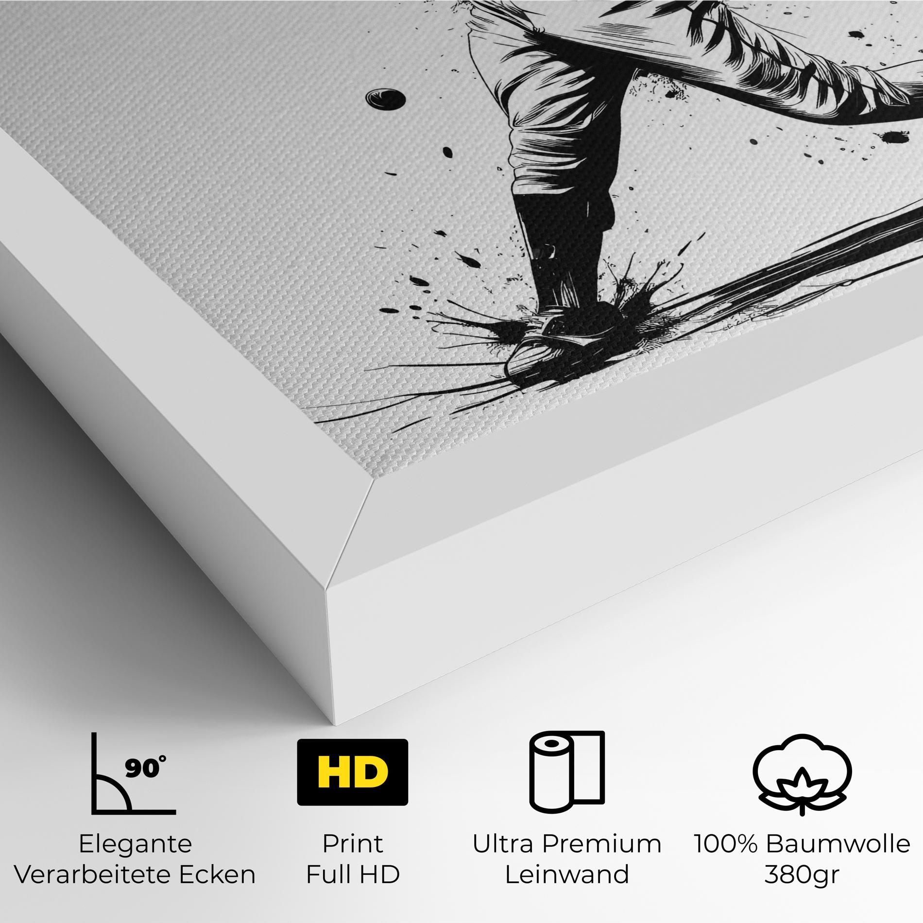 Leinwandbild Baseball Splash mockup 4