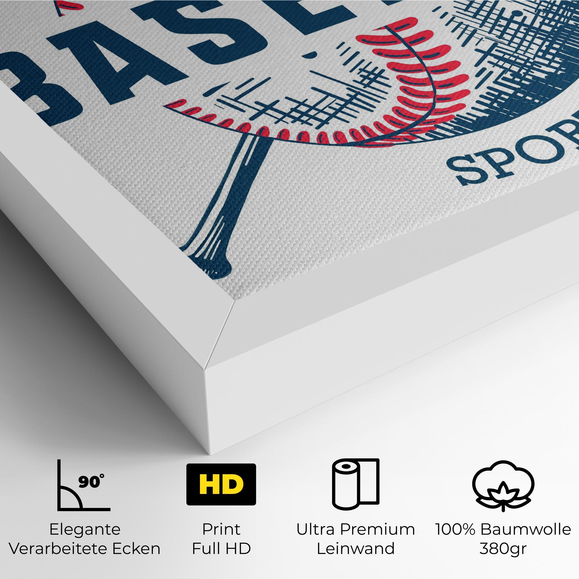 Leinwandbild Baseball Sport mockup 4