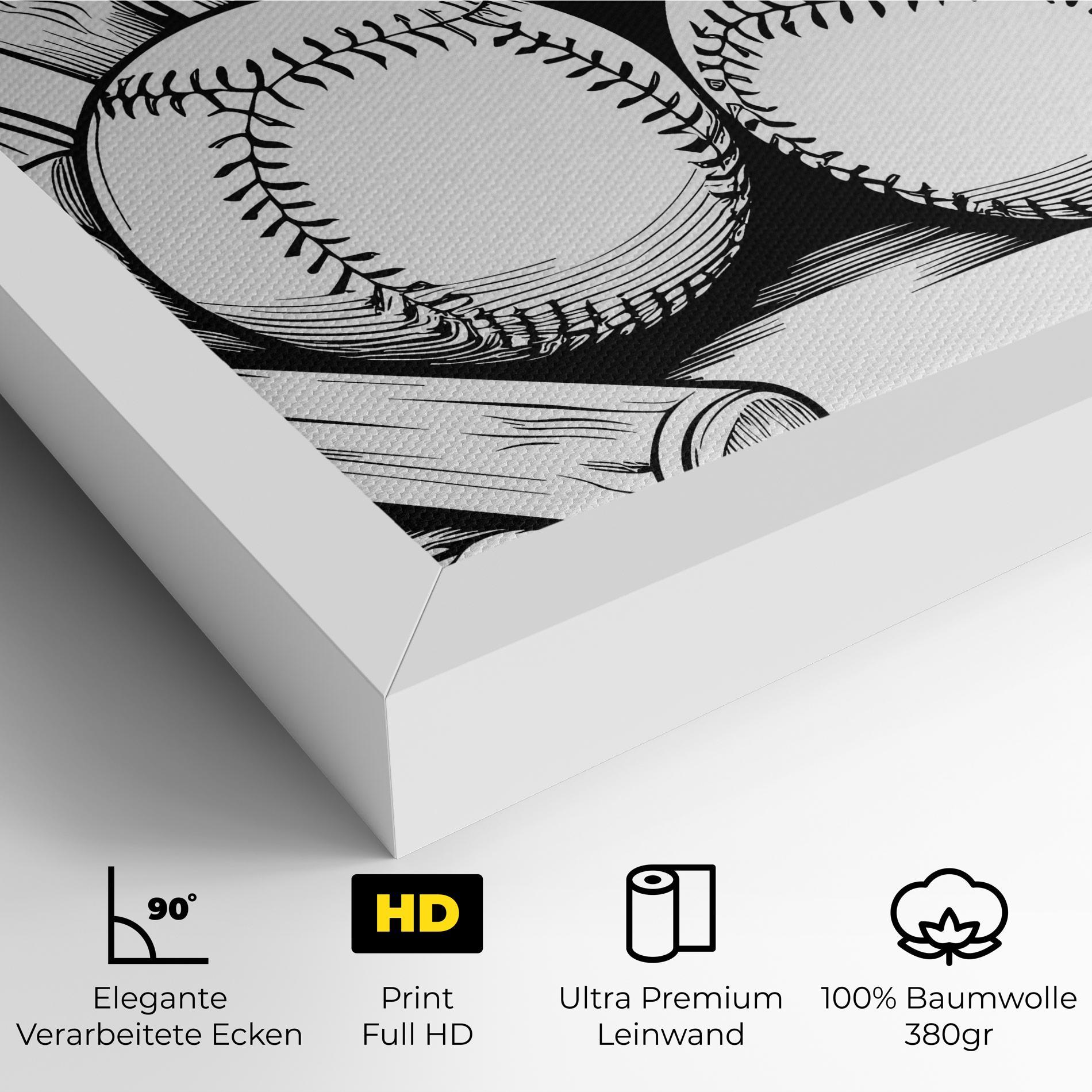 Leinwandbild Big Baseball Ball mockup 4