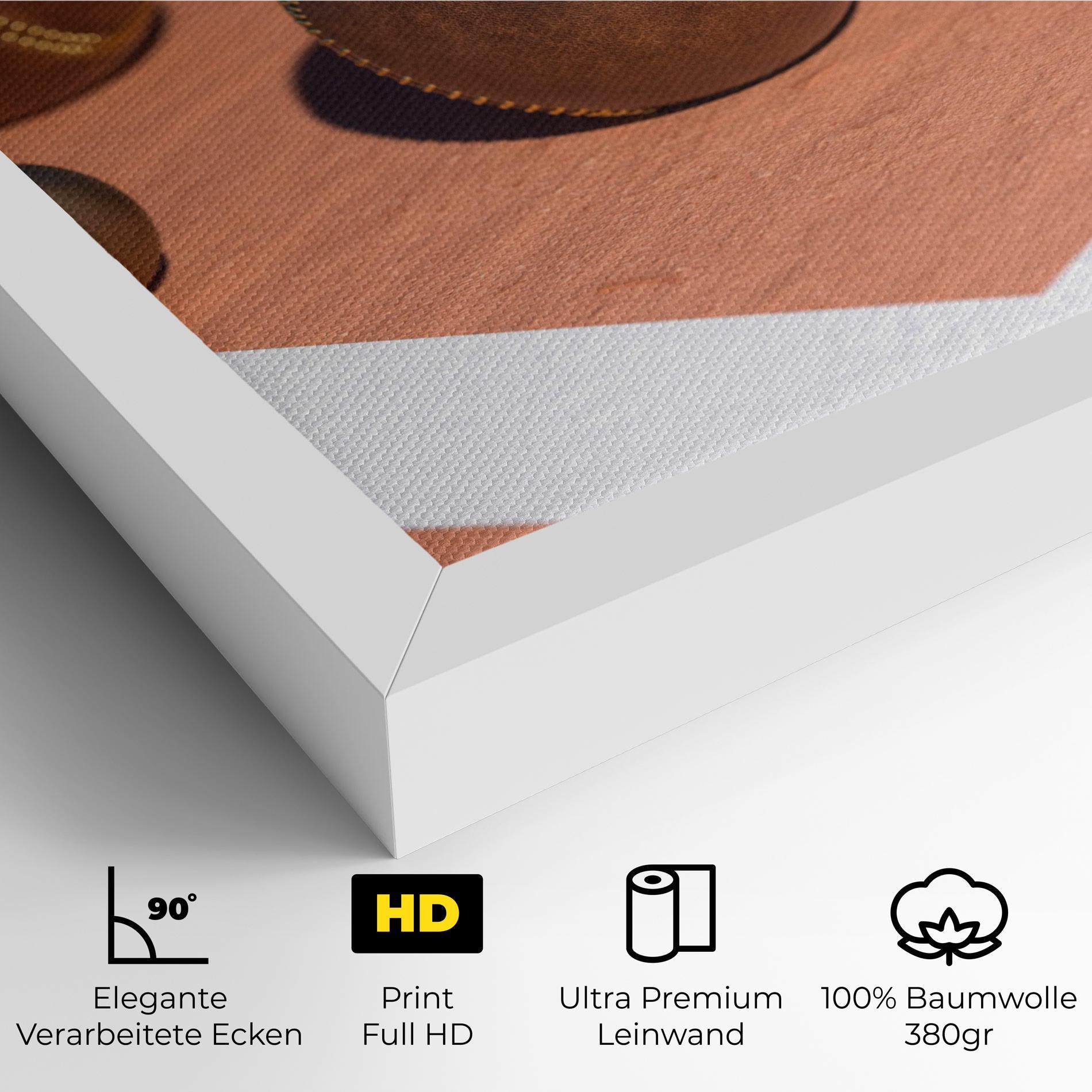 Leinwandbild Brown Baseball Ball mockup 4