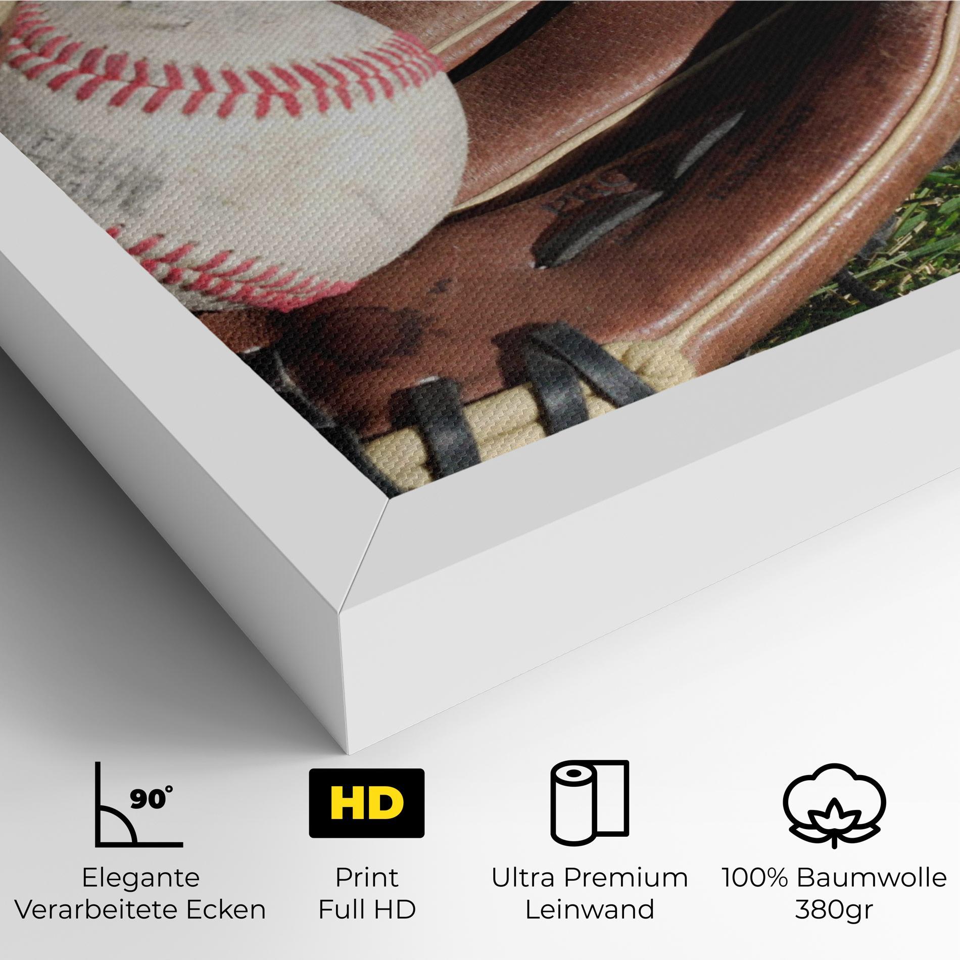 Leinwandbild Brown Baseball Glove mockup 4