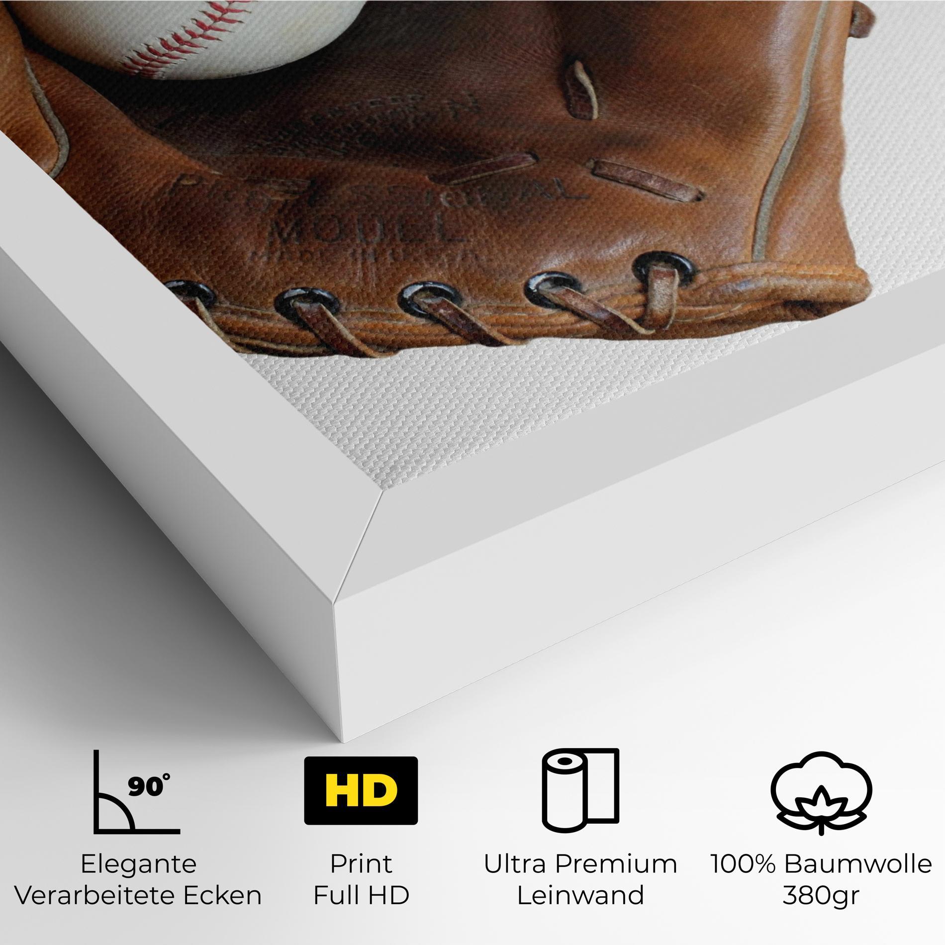 Leinwandbild Holding Baseball Ball mockup 4