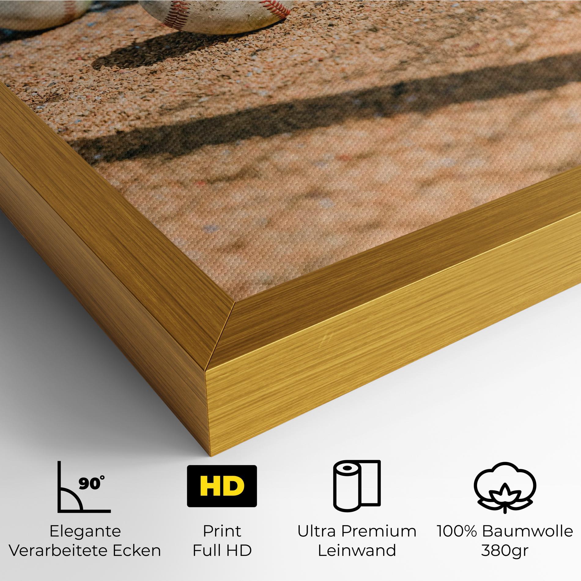 Leinwandbild Baseball Balls mockup 4