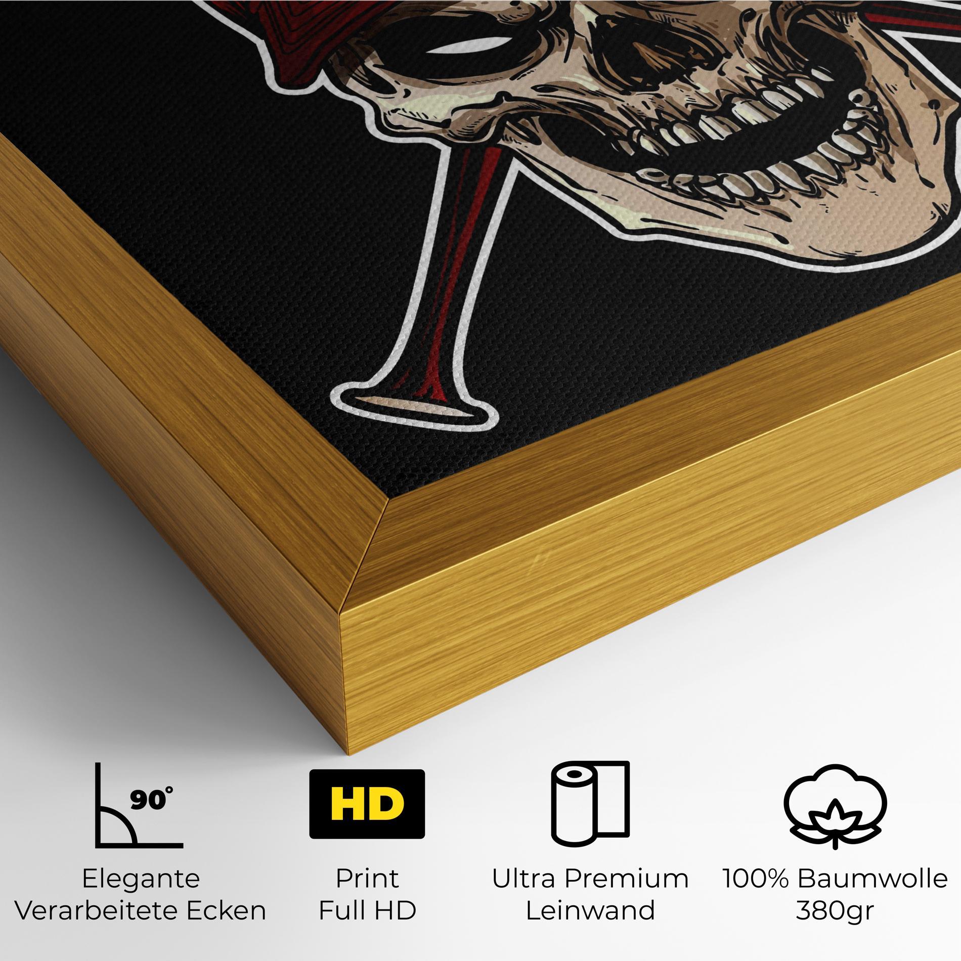Leinwandbild Baseball Skull mockup 4