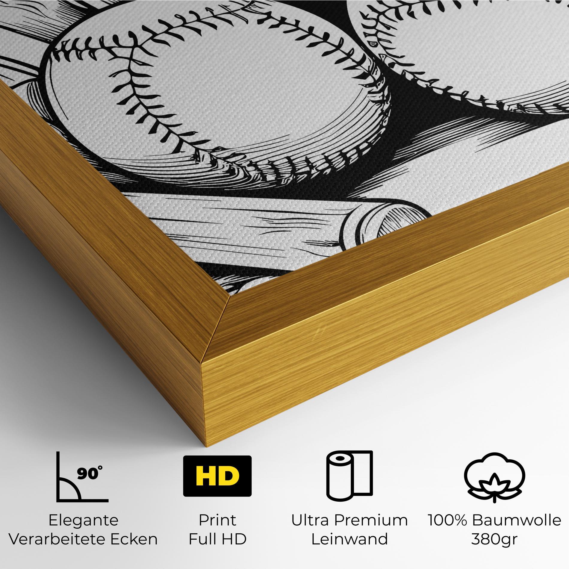 Leinwandbild Big Baseball Ball mockup 4