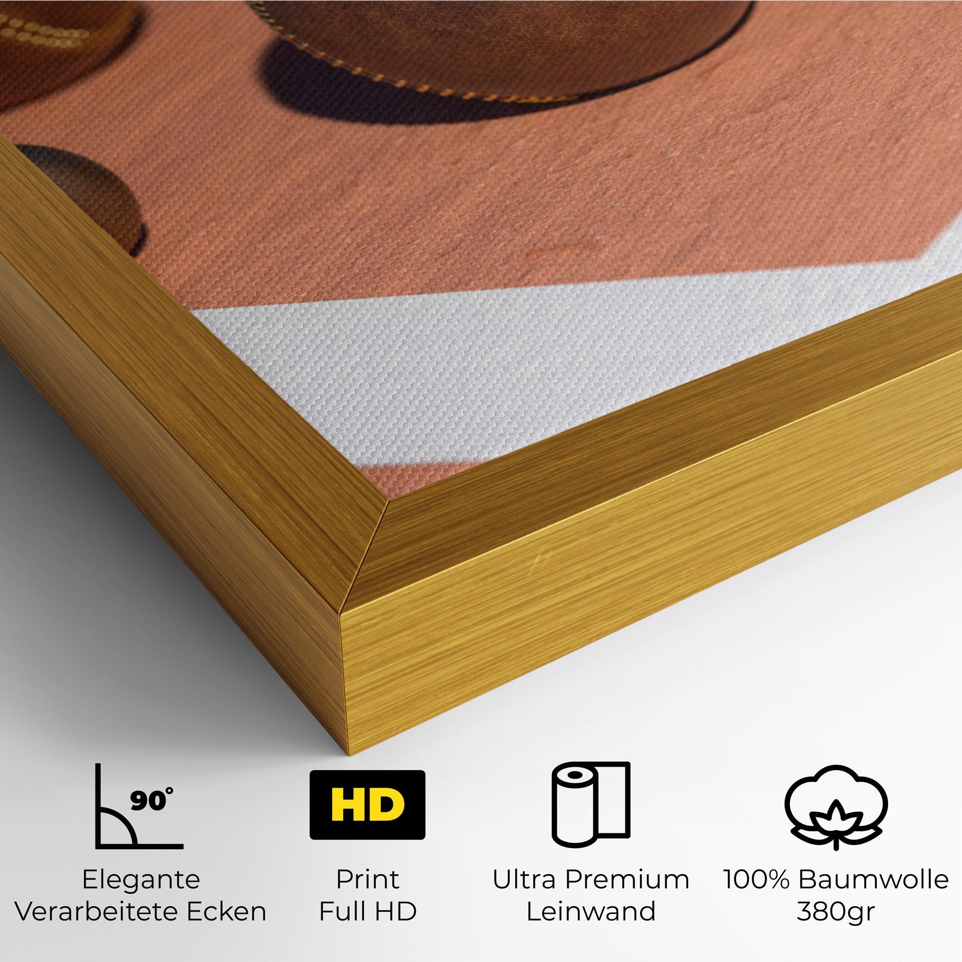 Leinwandbild Brown Baseball Ball mockup 4