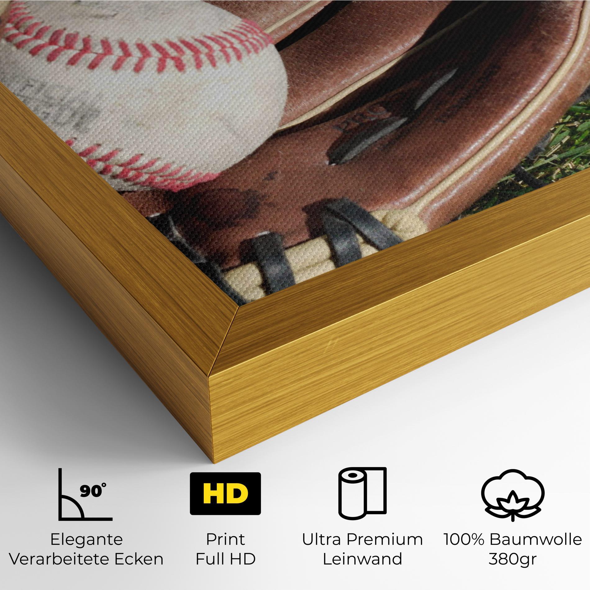 Leinwandbild Brown Baseball Glove mockup 4