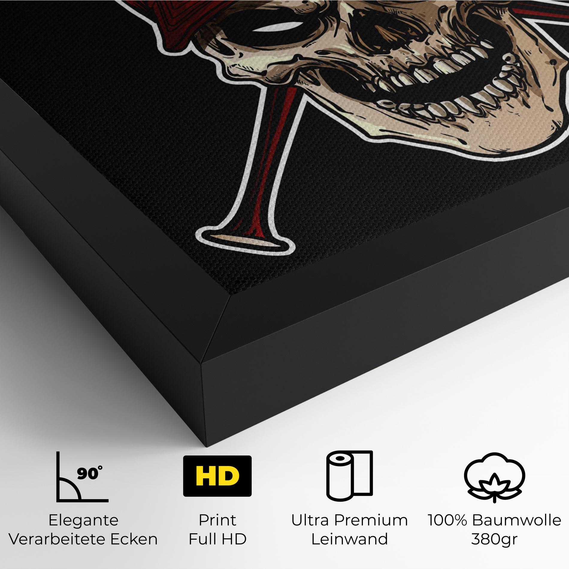 Leinwandbild Baseball Skull mockup 4