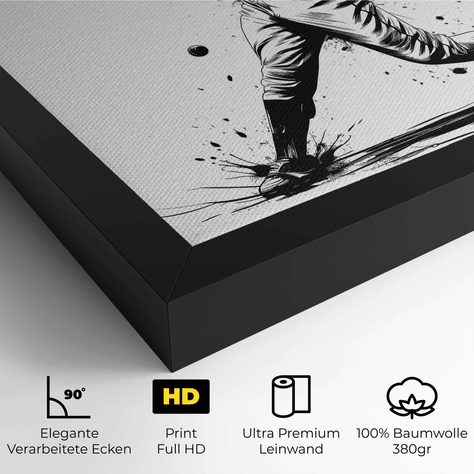 Leinwandbild Baseball Splash mockup 4