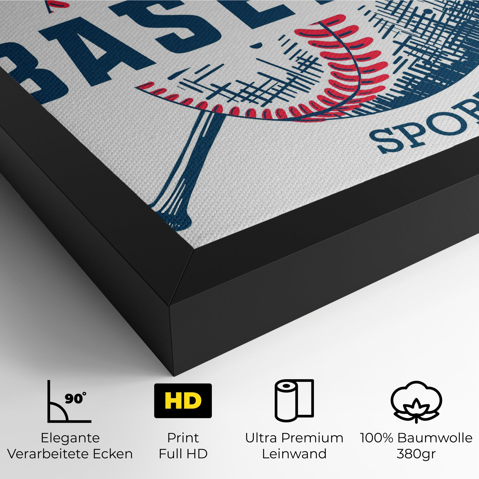 Leinwandbild Baseball Sport mockup 4