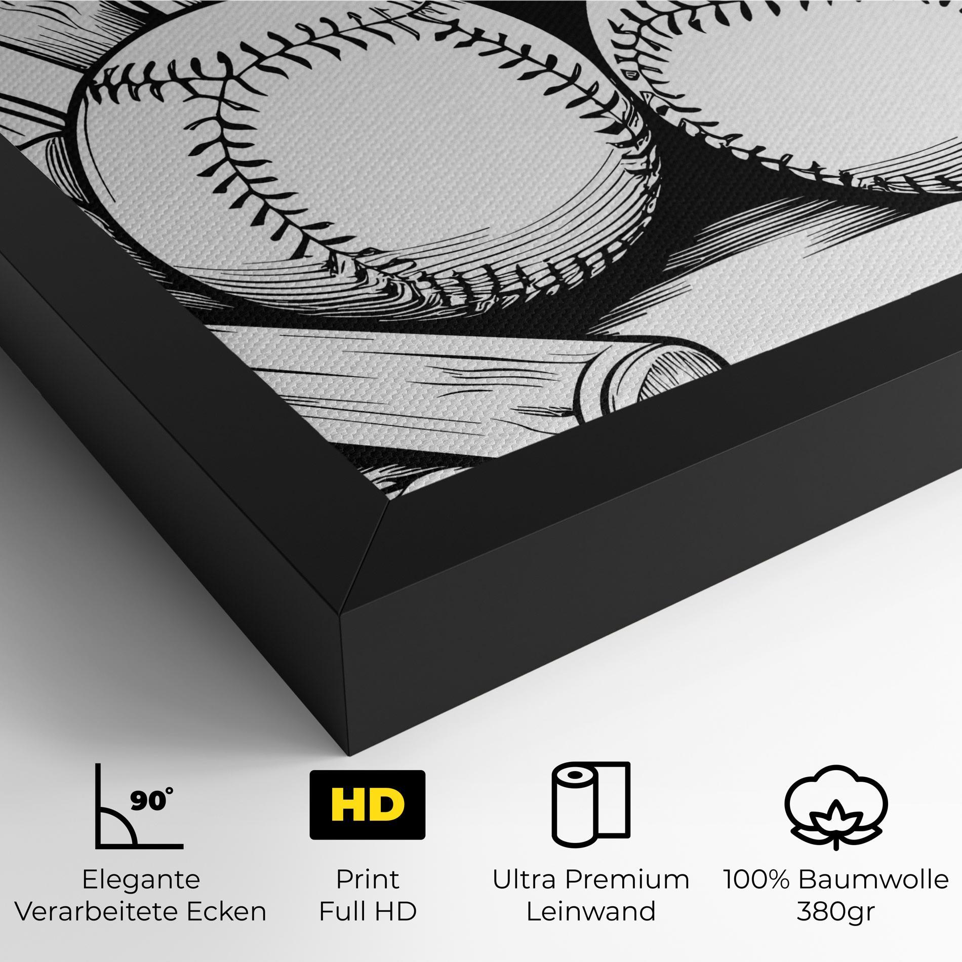 Leinwandbild Big Baseball Ball mockup 4