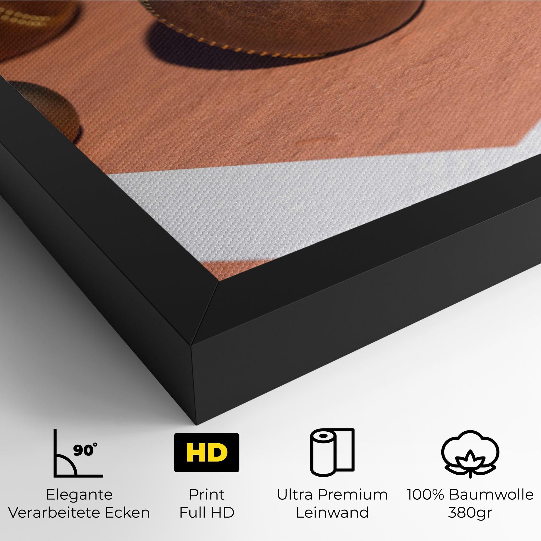 Leinwandbild Brown Baseball Ball mockup 4