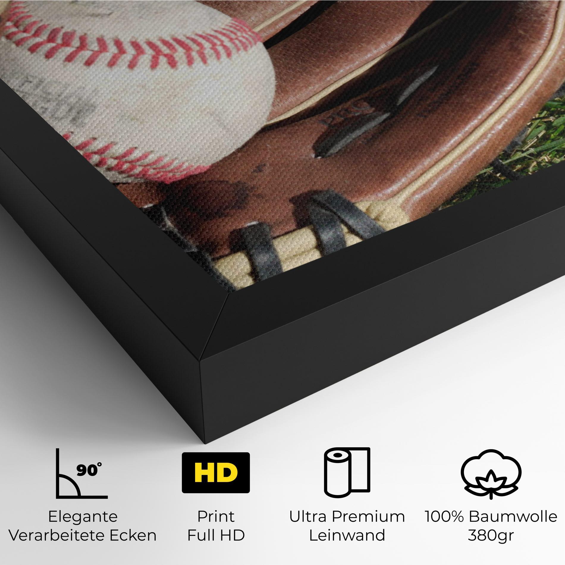 Leinwandbild Brown Baseball Glove mockup 4