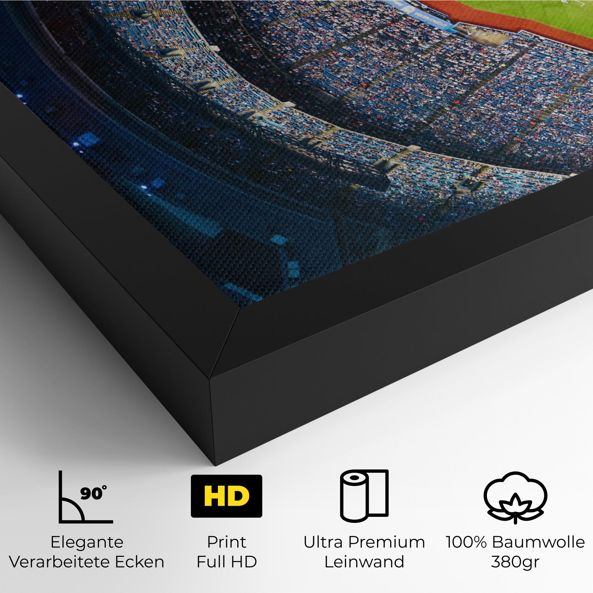 Leinwandbild Green Baseball Field mockup 4