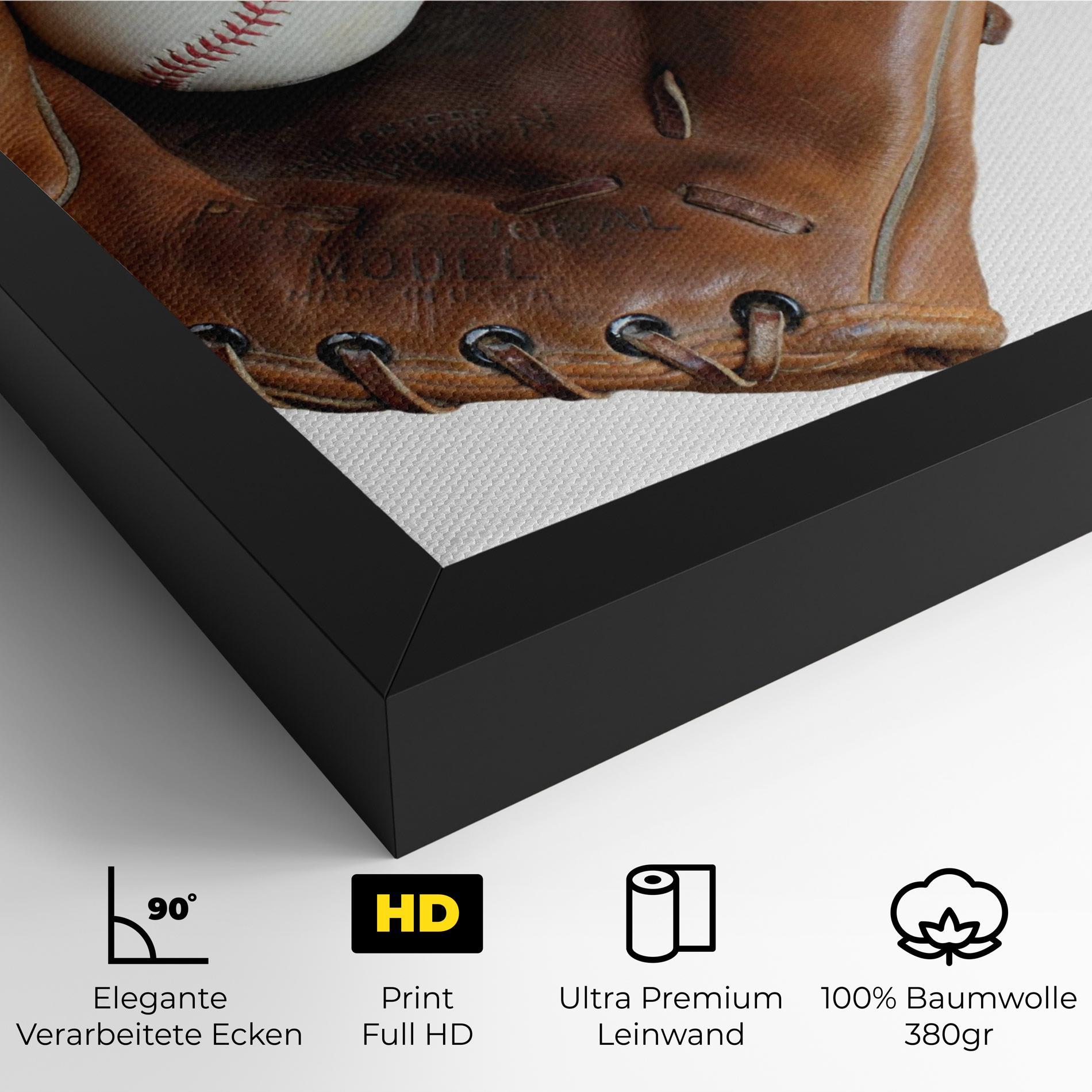 Leinwandbild Holding Baseball Ball mockup 4
