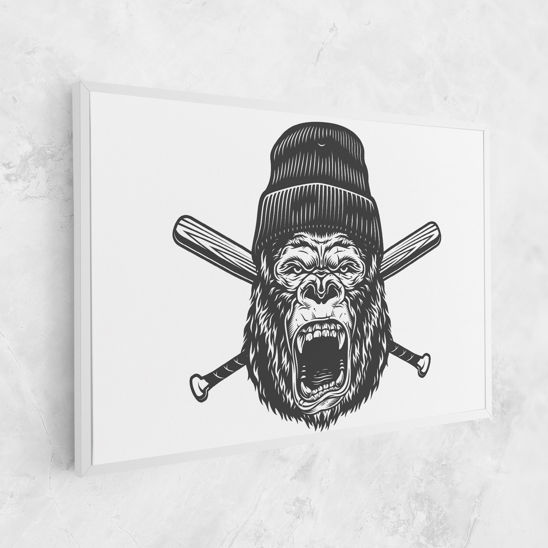 Leinwandbild Baseball Gorilla mockup 1