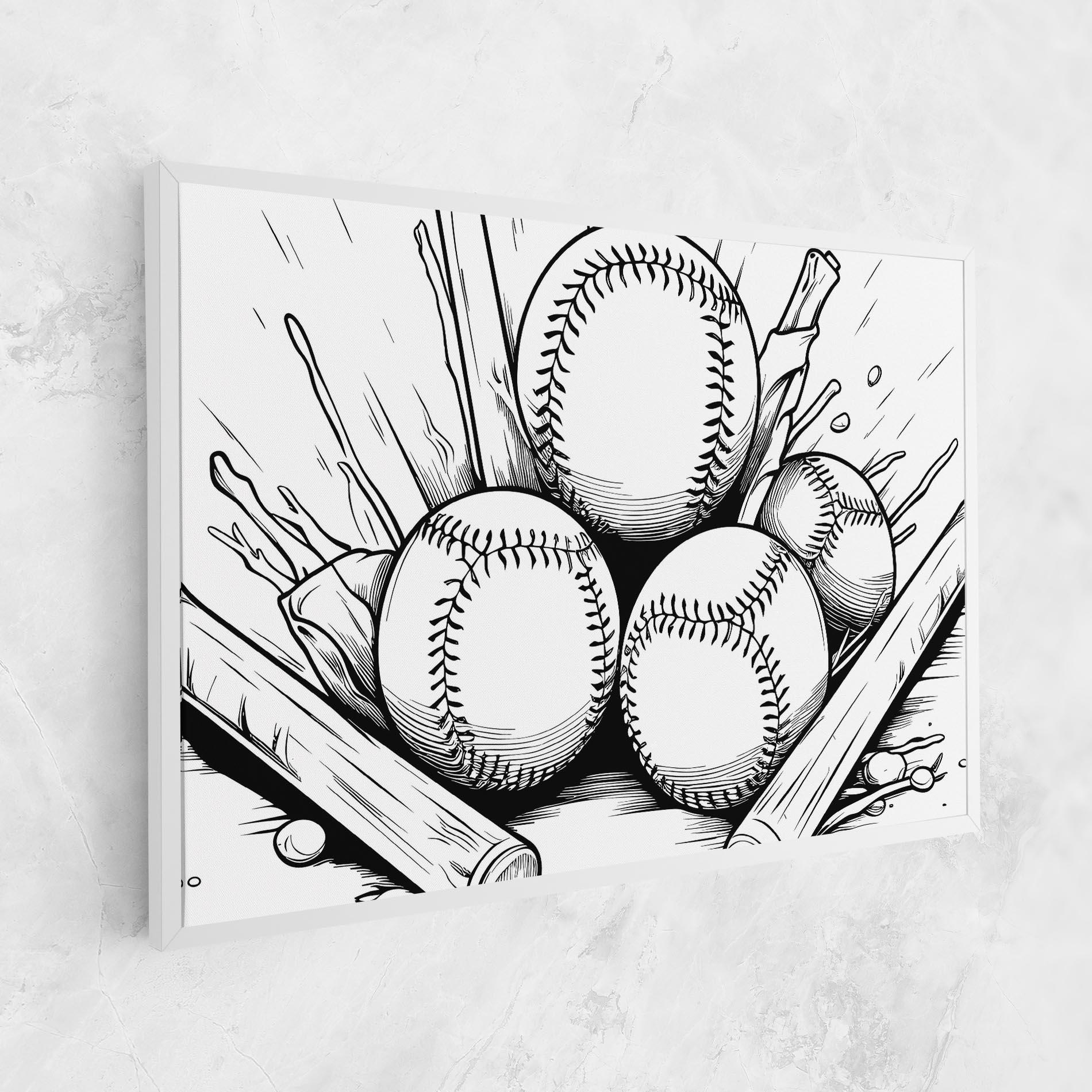 Leinwandbild Big Baseball Ball mockup 1