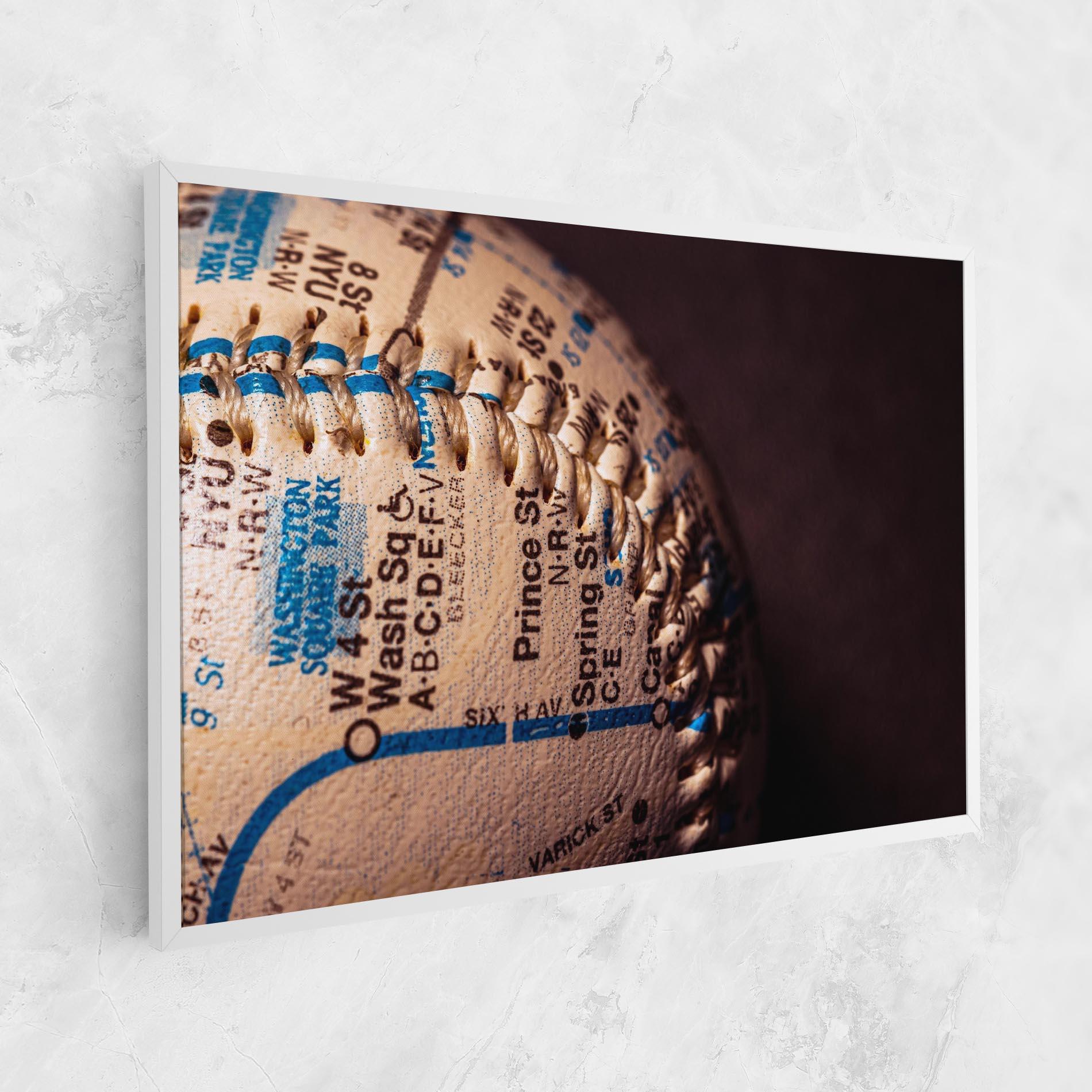 Leinwandbild Blue Text Baseball Ball mockup 1