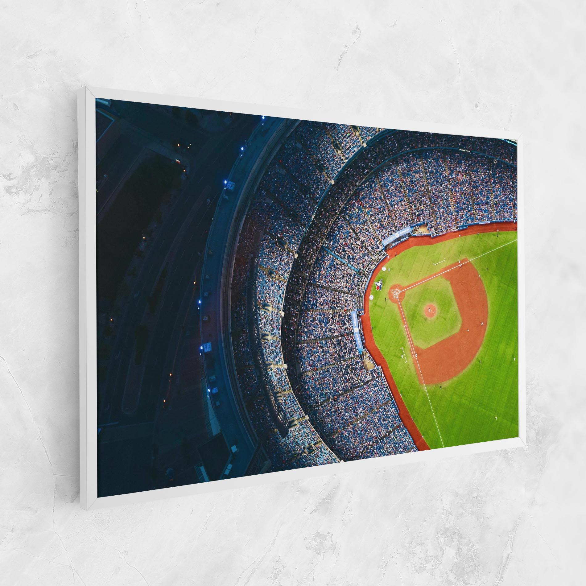 Leinwandbild Green Baseball Field mockup 1