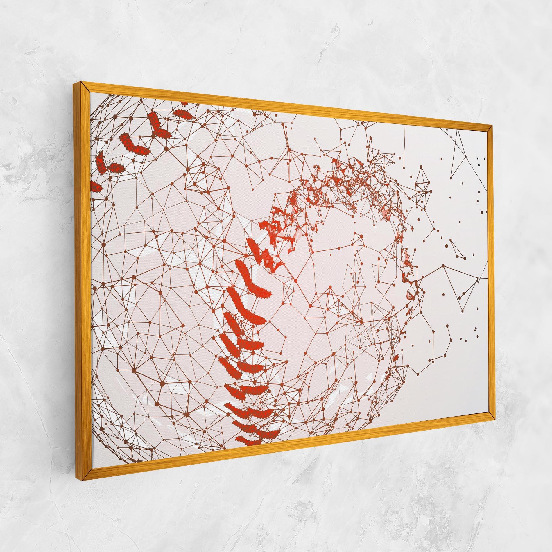 Leinwandbild Baseball Line Art mockup 1