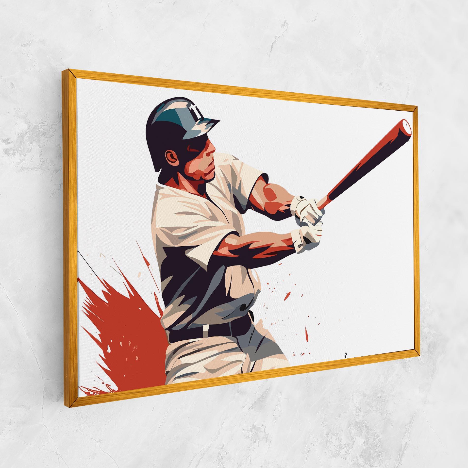 Leinwandbild Baseball Red Art mockup 1