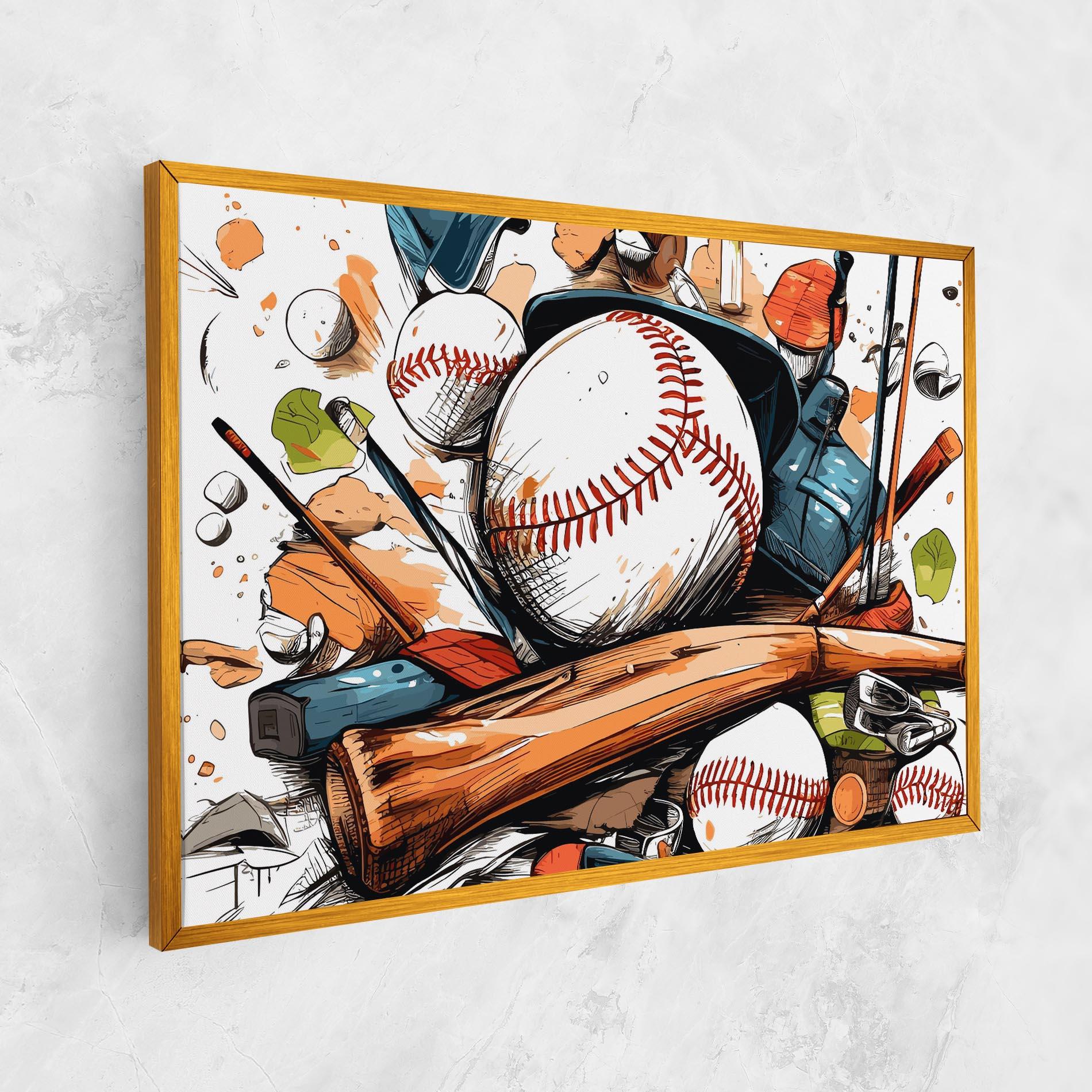 Leinwandbild Baseball Trash mockup 1