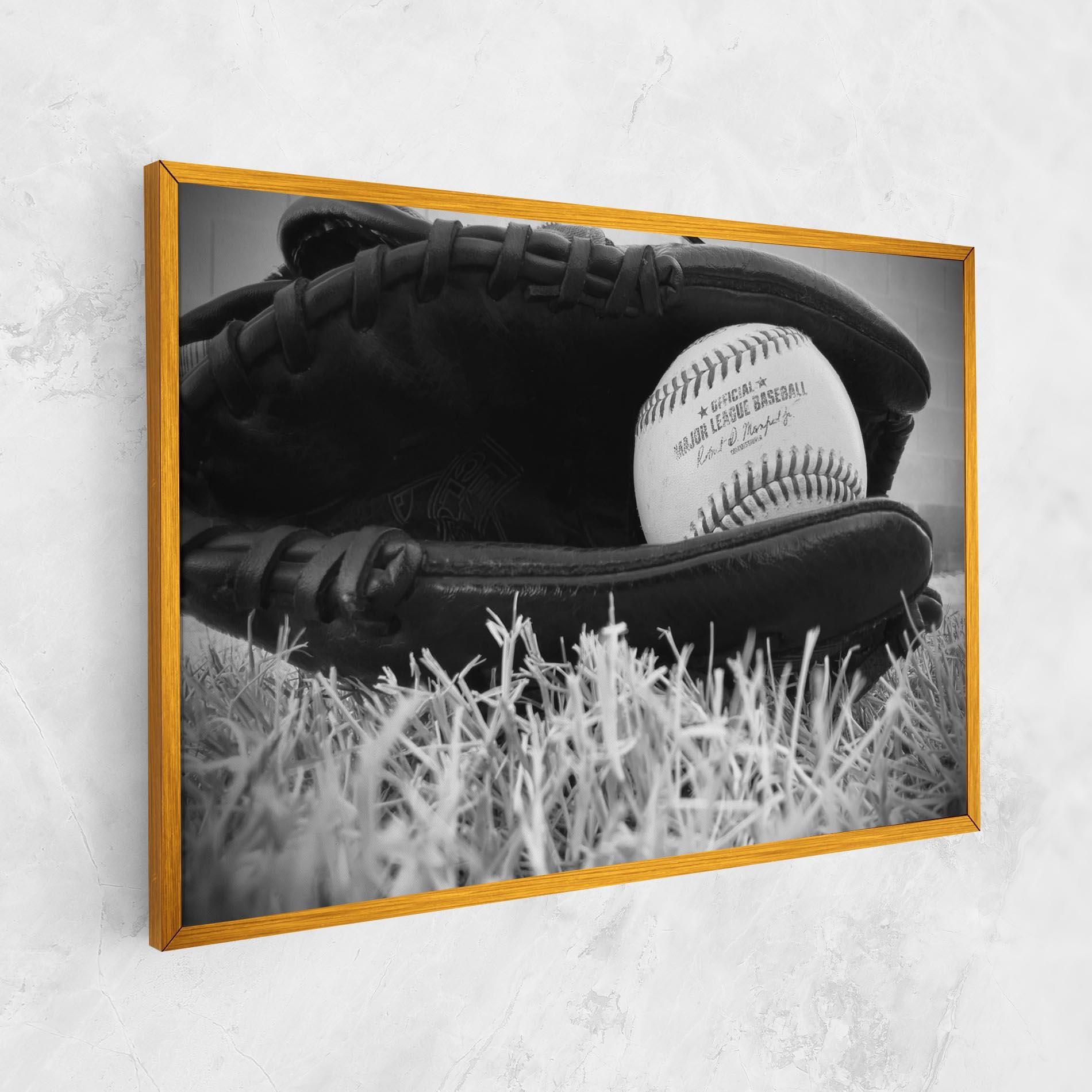 Leinwandbild Black Baseball Glove mockup 1