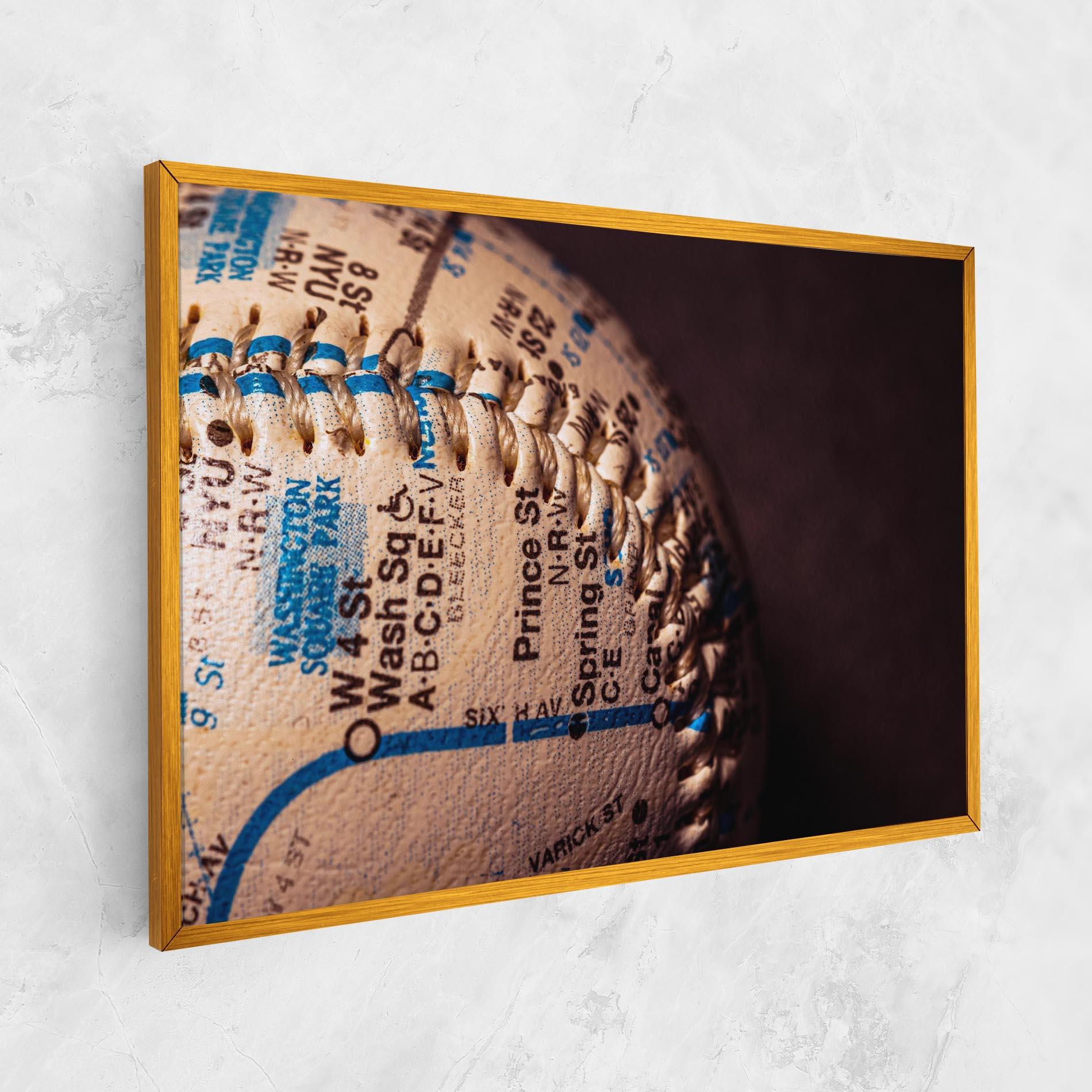 Leinwandbild Blue Text Baseball Ball mockup 1