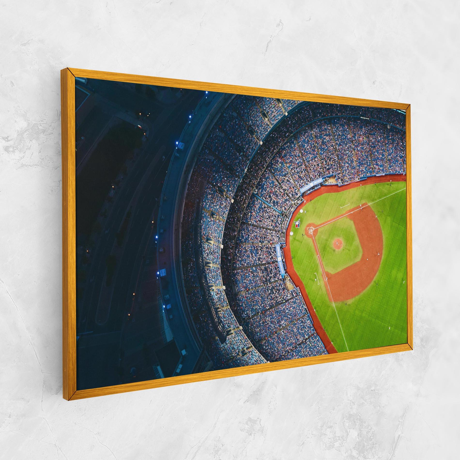 Leinwandbild Green Baseball Field mockup 1