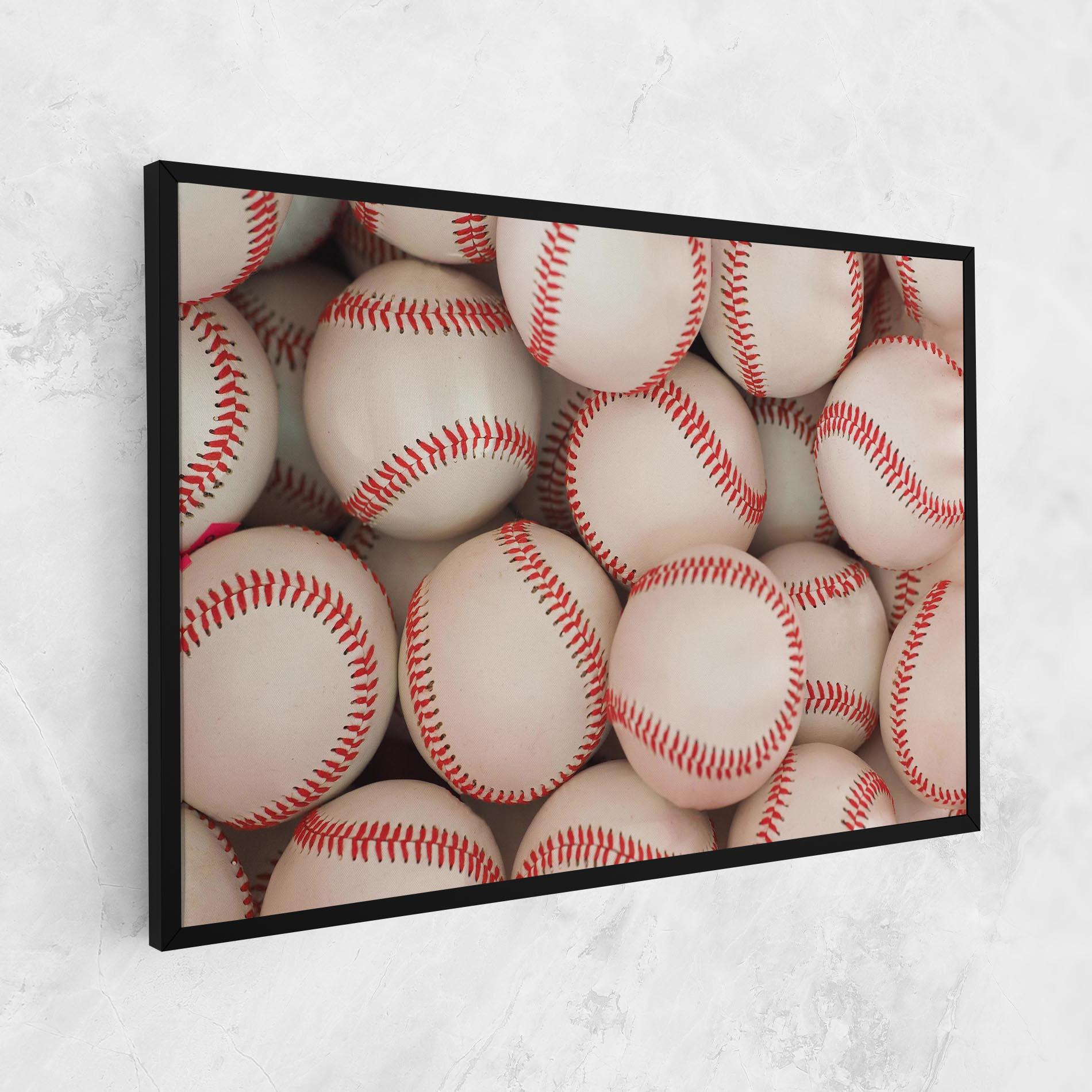 Leinwandbild Baseball Balls Stack mockup 1