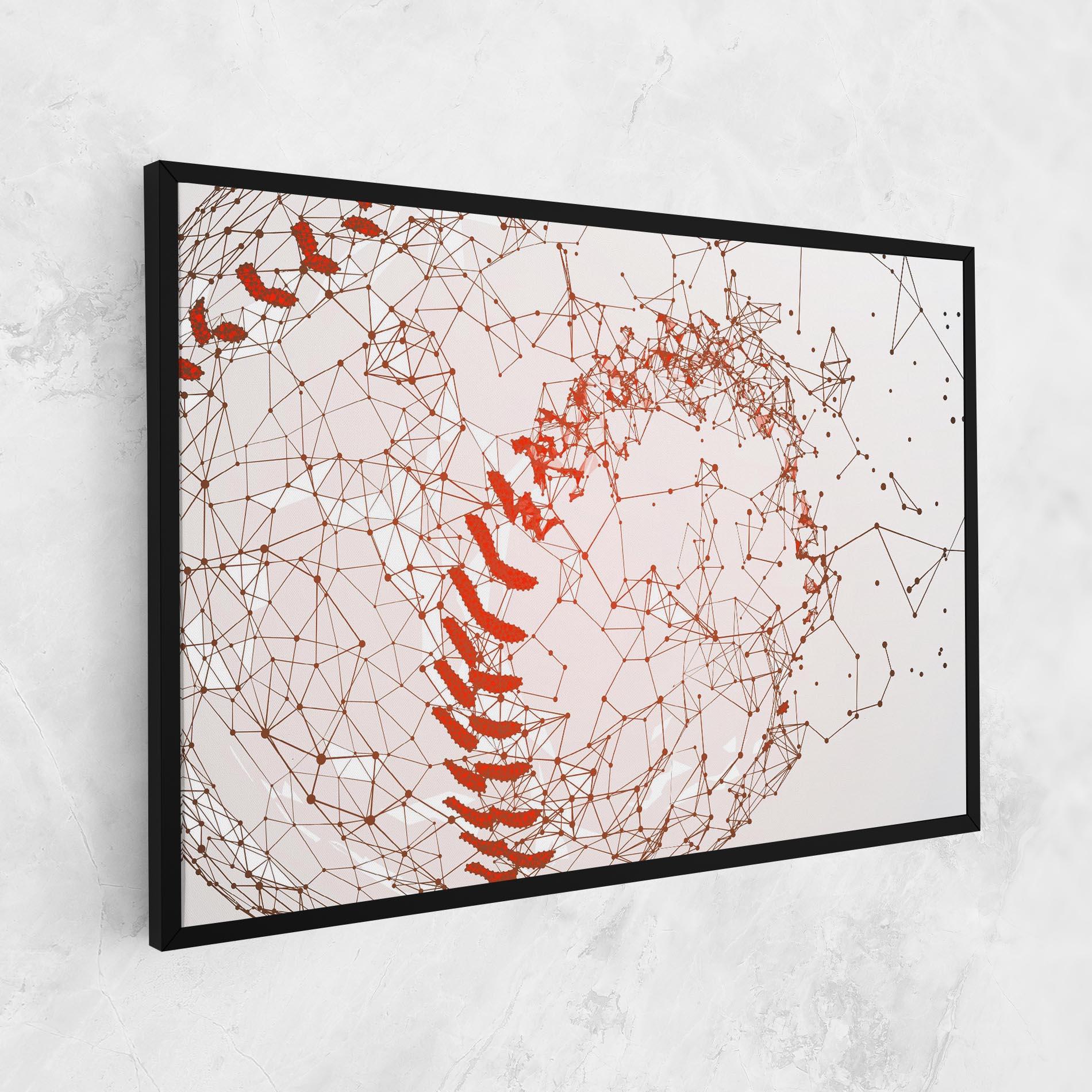 Leinwandbild Baseball Line Art mockup 1