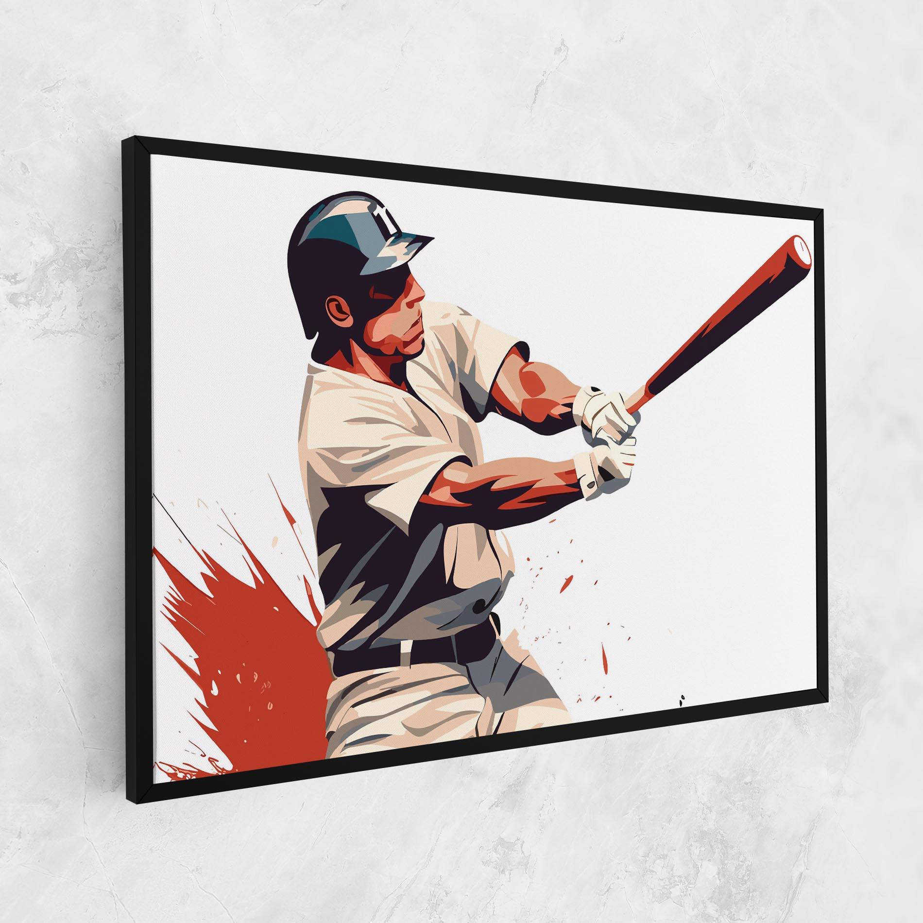 Leinwandbild Baseball Red Art mockup 1