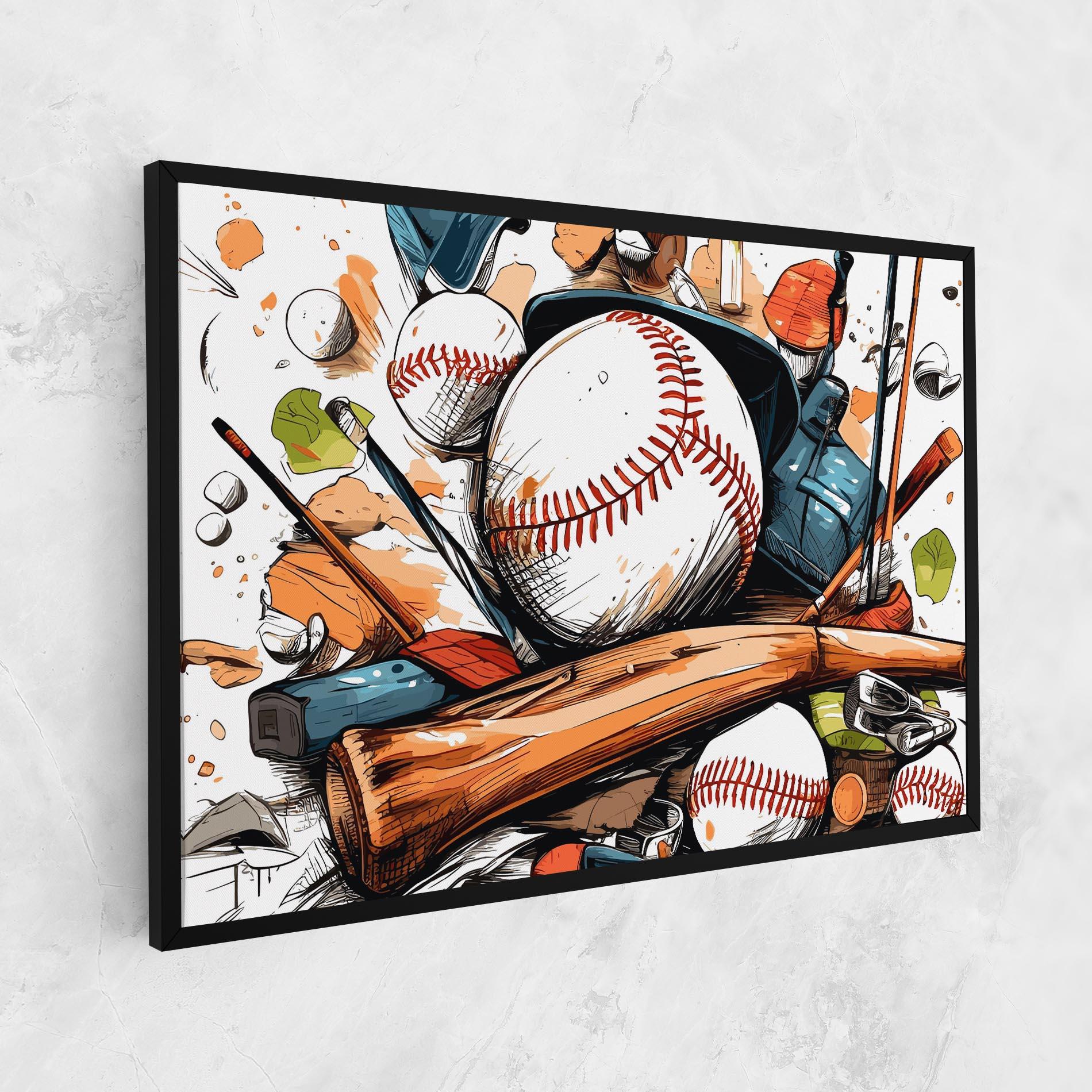Leinwandbild Baseball Trash mockup 1