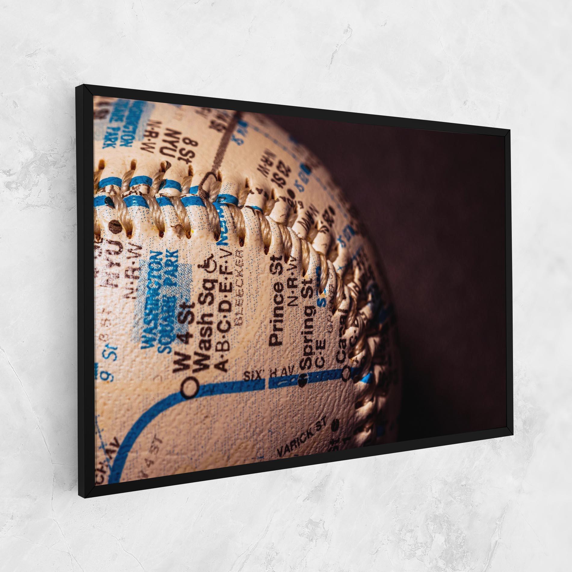 Leinwandbild Blue Text Baseball Ball mockup 1
