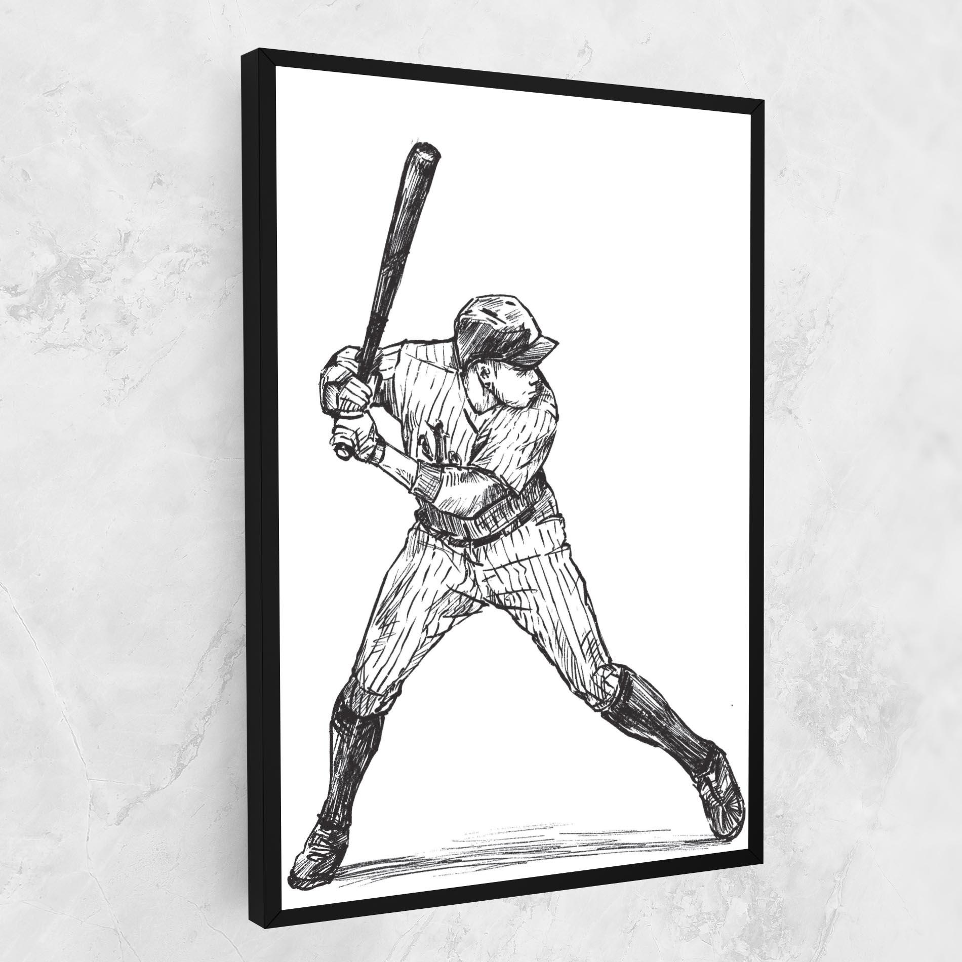 Leinwandbild Baseball Play mockup 1