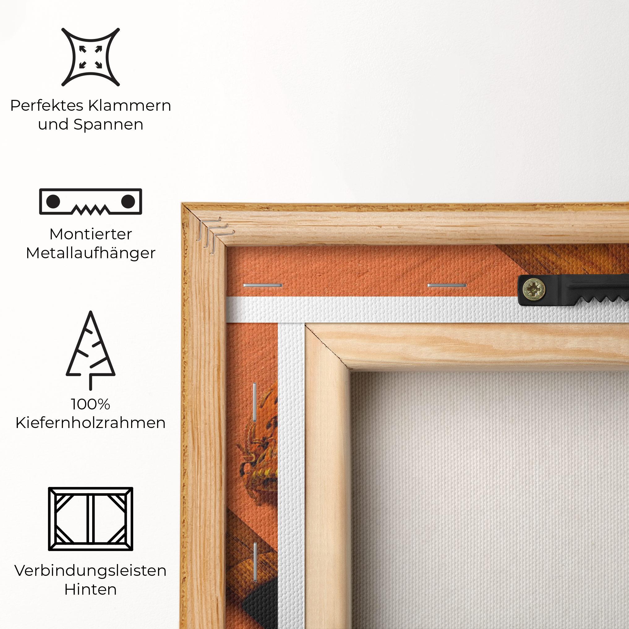 Leinwandbild Baseball Set On Orange mockup 5