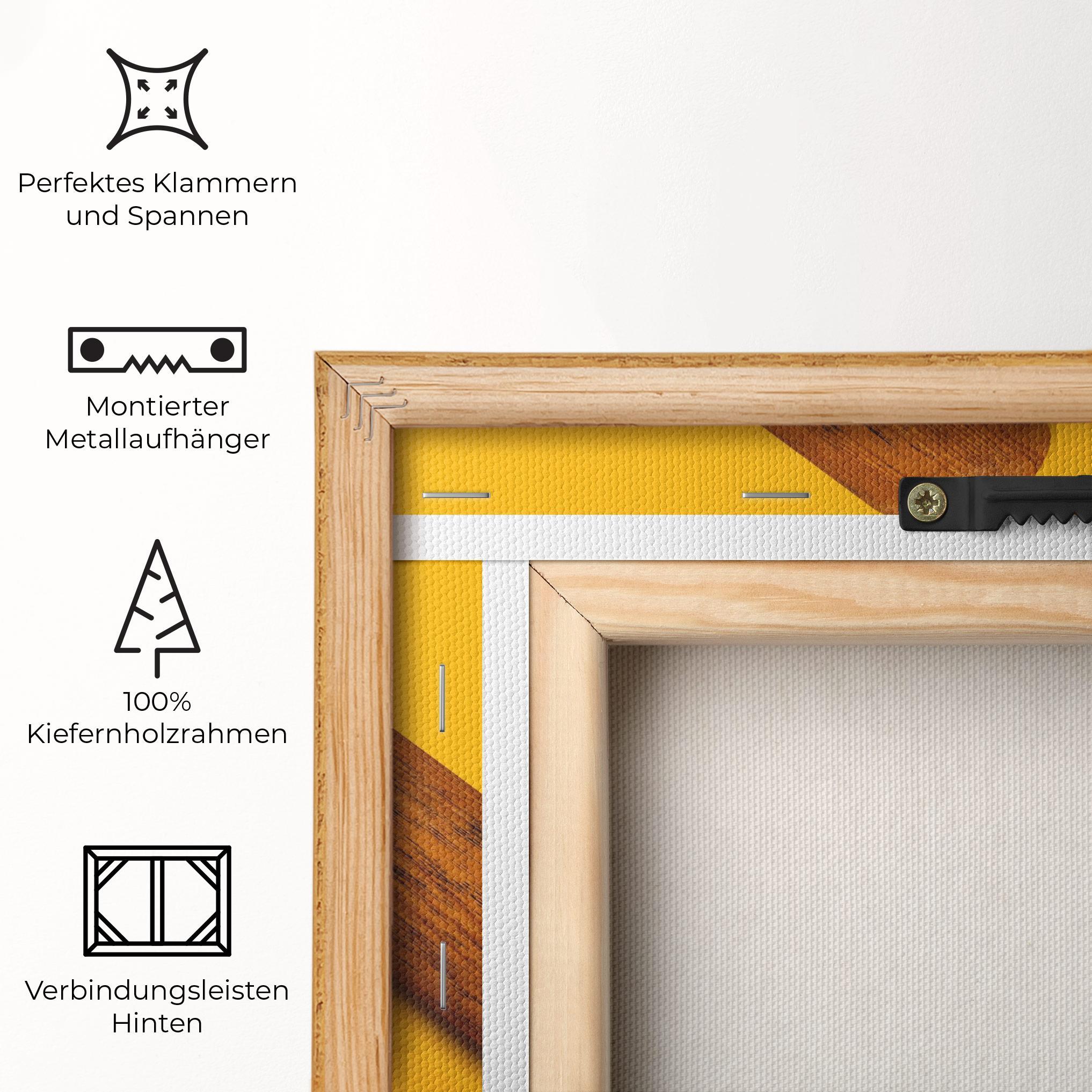 Leinwandbild Baseball Set On Yellow mockup 5