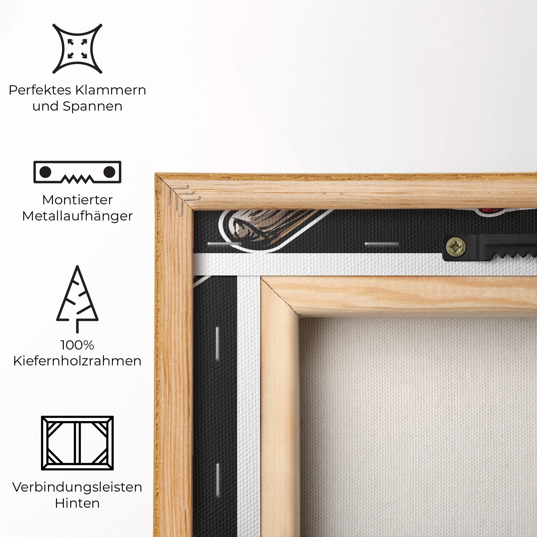 Leinwandbild Baseball Skull mockup 5