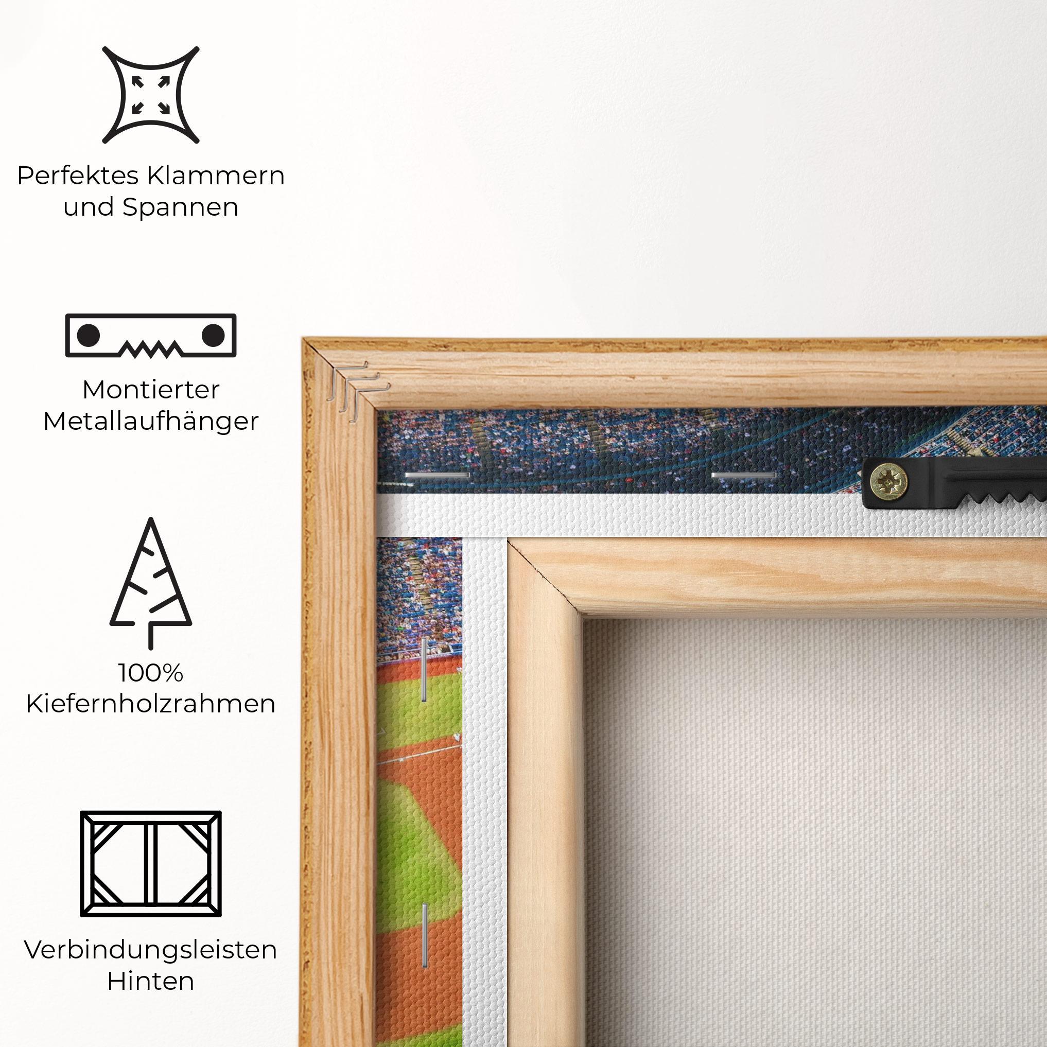 Leinwandbild Green Baseball Field mockup 5