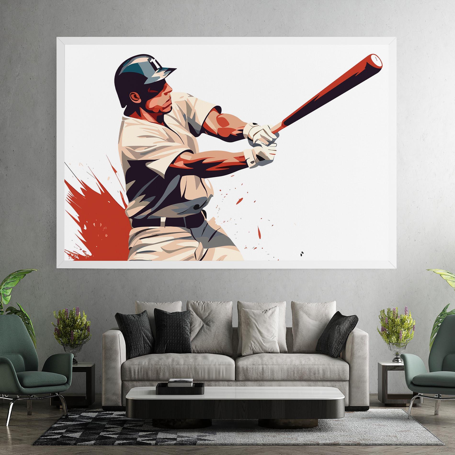 Leinwandbild Baseball Red Art mockup 7