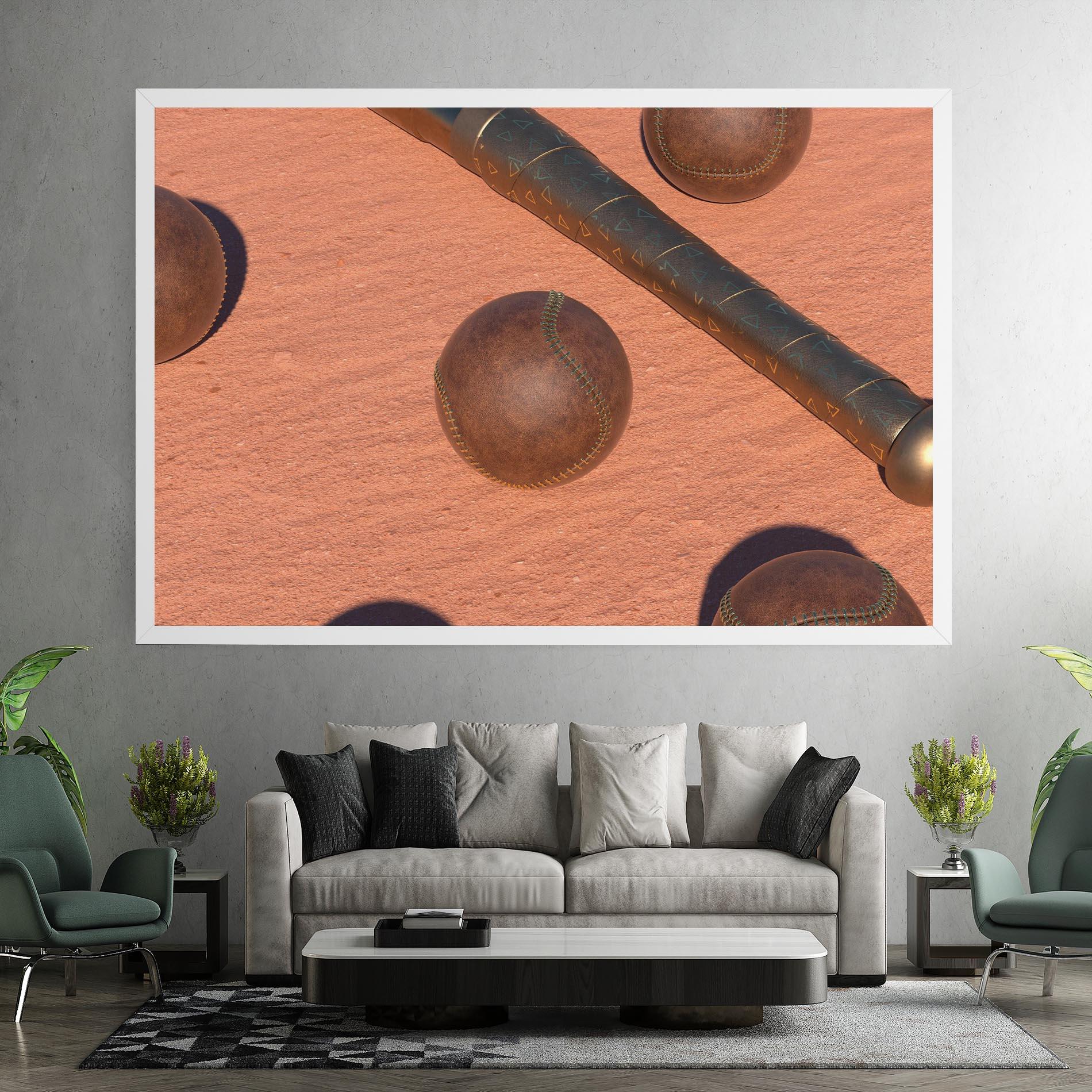 Leinwandbild Baseball Set On Send mockup 7