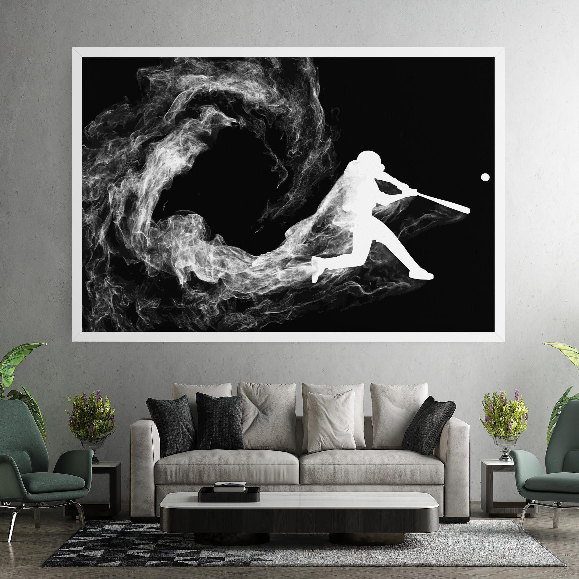 Leinwandbild Baseball Smoke mockup 7