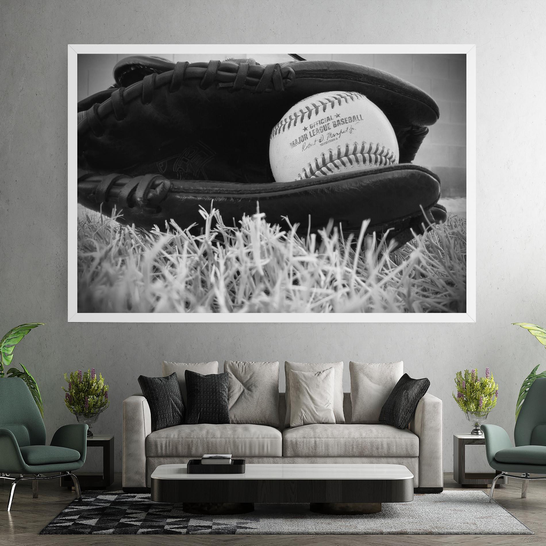 Leinwandbild Black Baseball Glove mockup 7