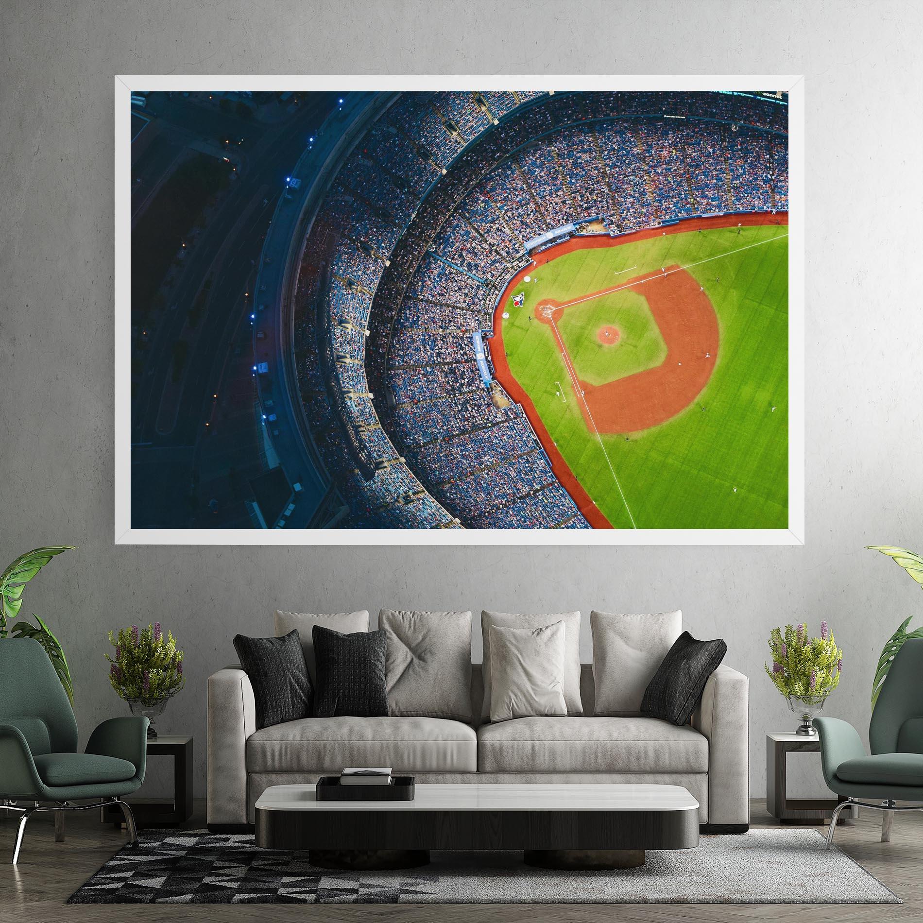 Leinwandbild Green Baseball Field mockup 7