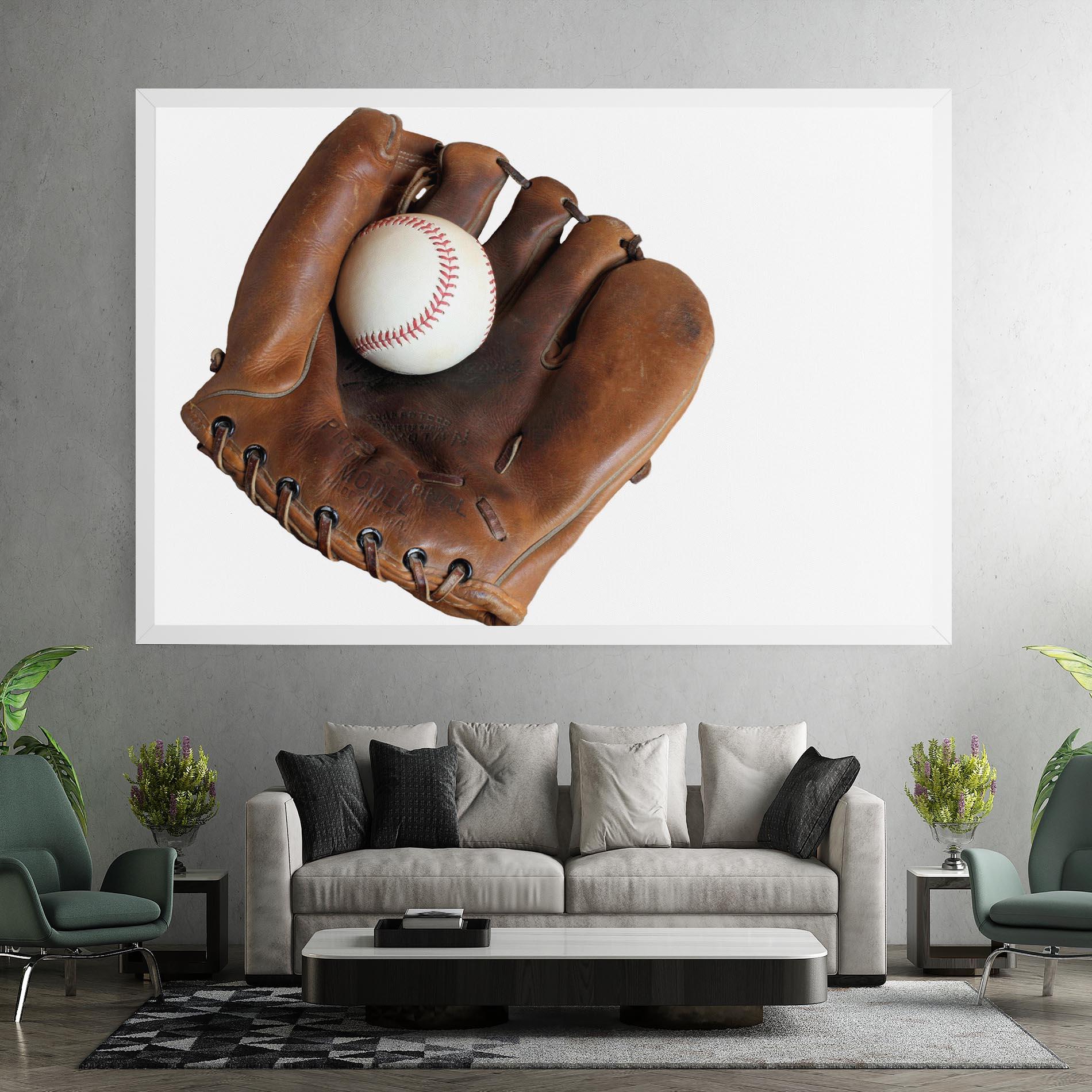 Leinwandbild Holding Baseball Ball mockup 7